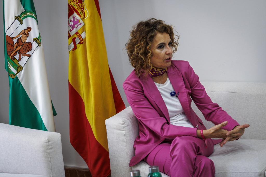 María Jesús Montero, este miércoles, durante una entrevista con la agencia Efe en Sevilla.