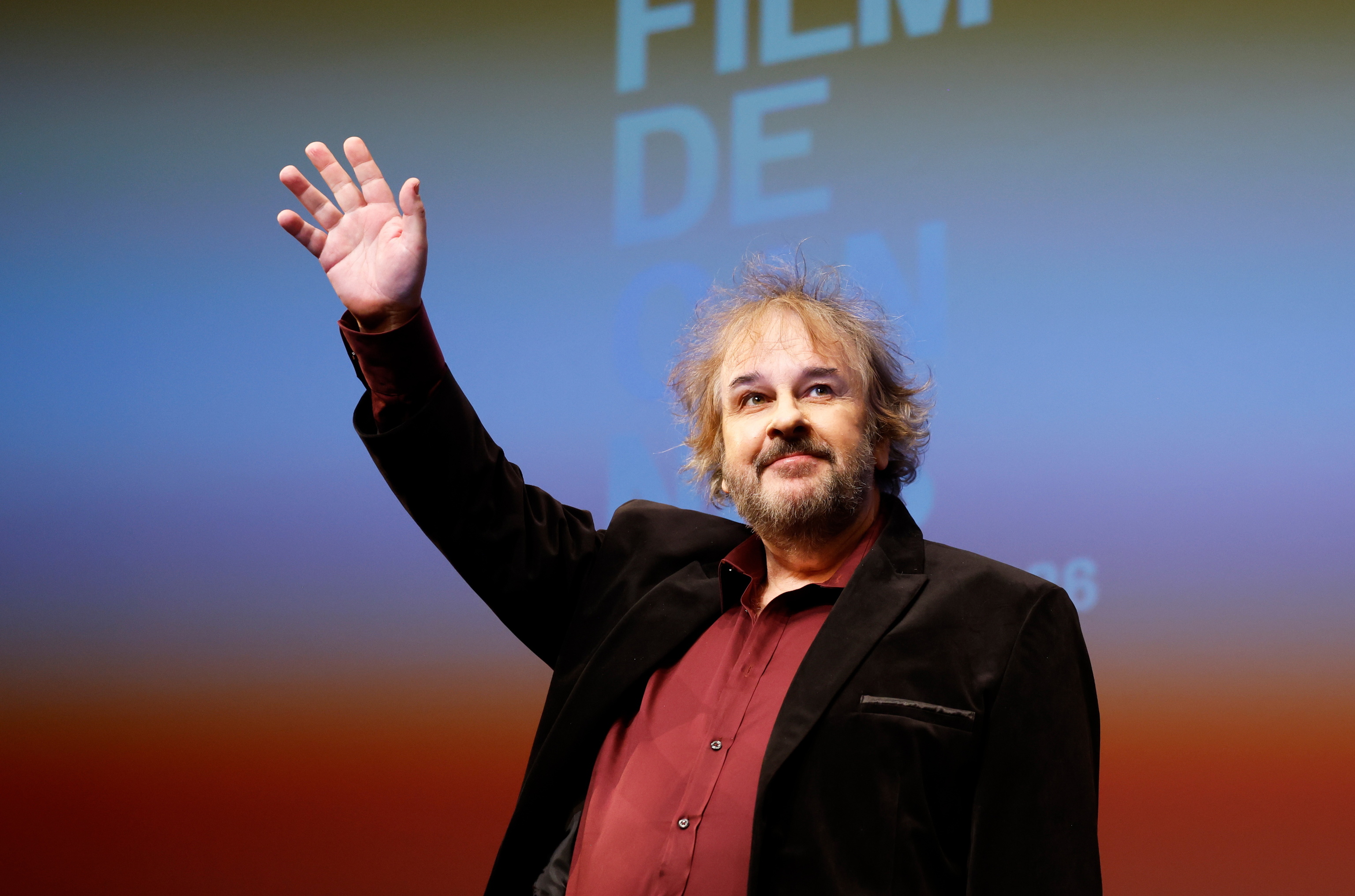 Peter Jackson durante la master class por motivo de su Palma de Oro honor�fica.