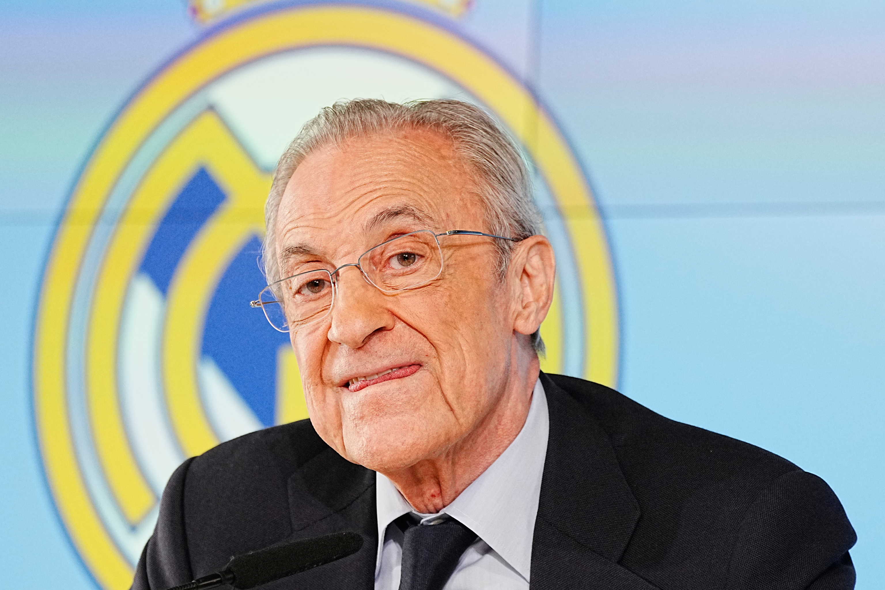 El presidente del Real Madrid, Florentino P�rez, este martes.