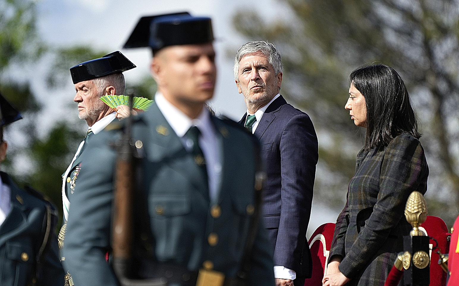 El ministro del Interior, Fernando Grande-Marlaska, fue abucheado ayer en una jura de guardias civiles en Jaén.