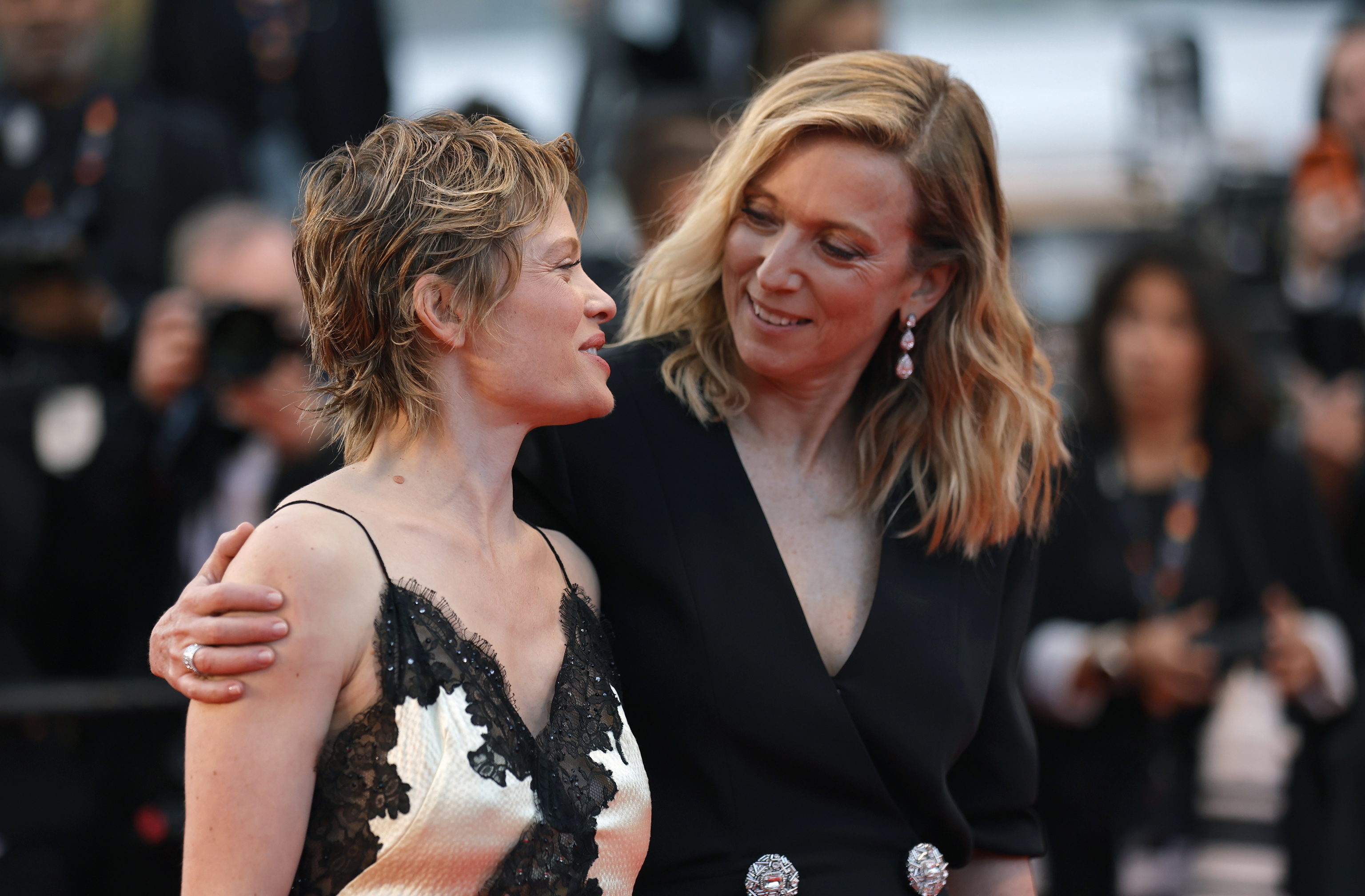 Melanie Thierry y Lea Drucker en la presentación de La Vie D'une Femme.