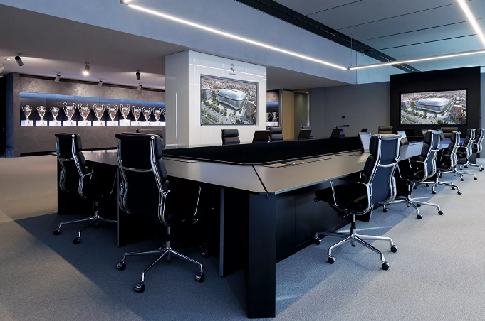 La sala de juntas del Real Madrid, en una imagen compartida por el club