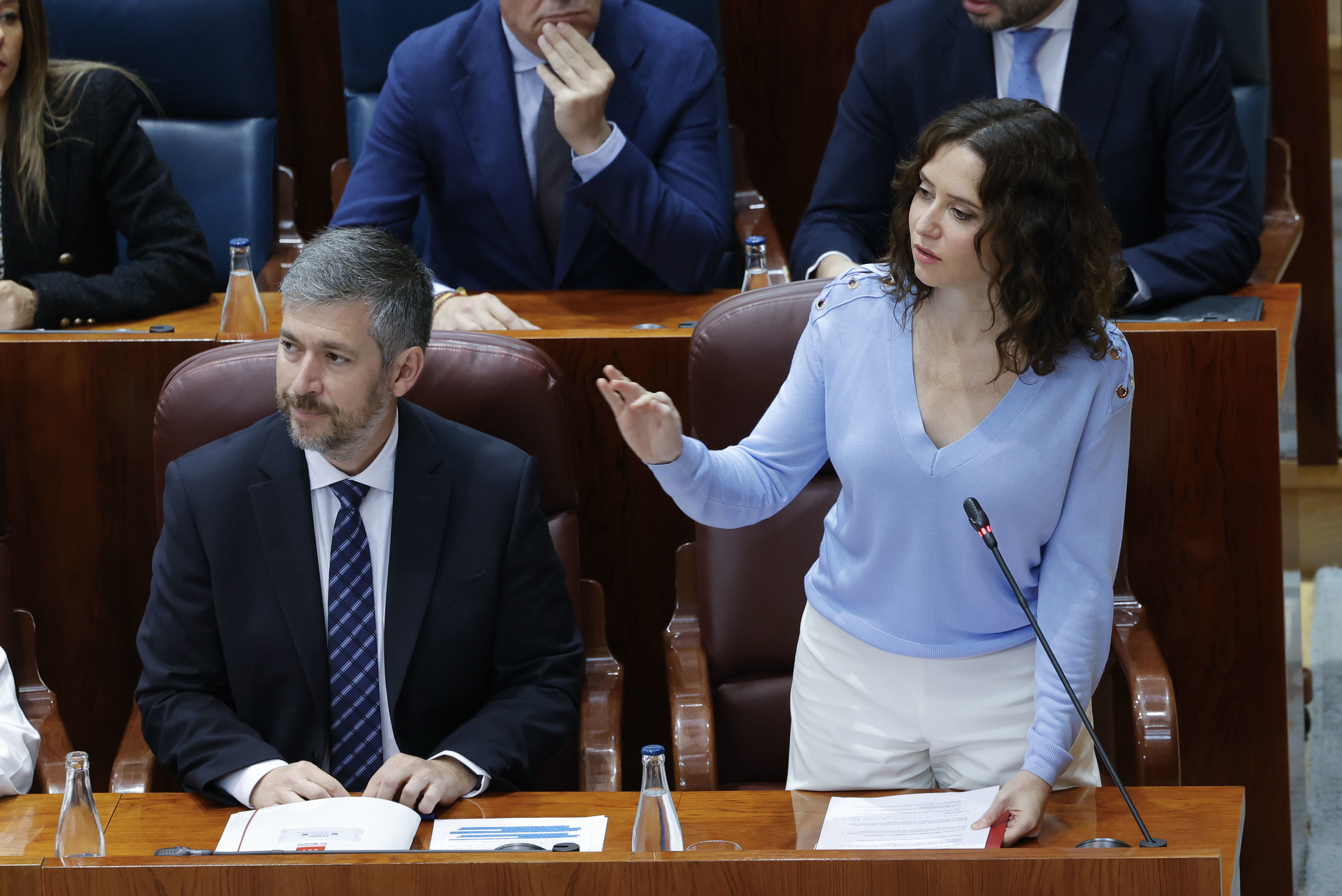 Ayuso, este jueves durante el pleno de la Asamblea.