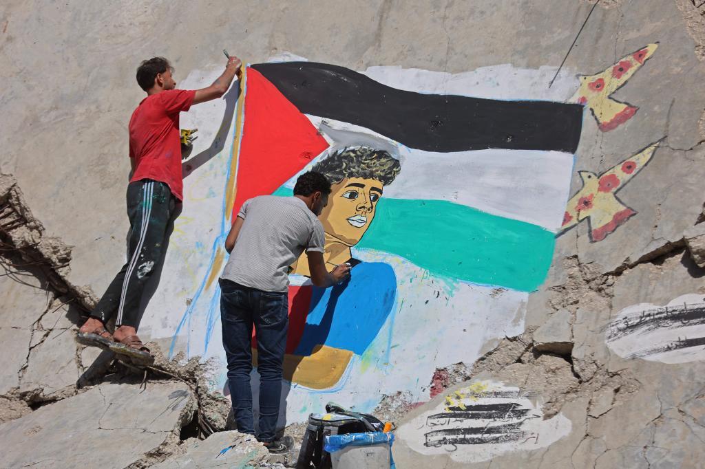 Mural de agradecimiento a Lamine Yamal en Gaza