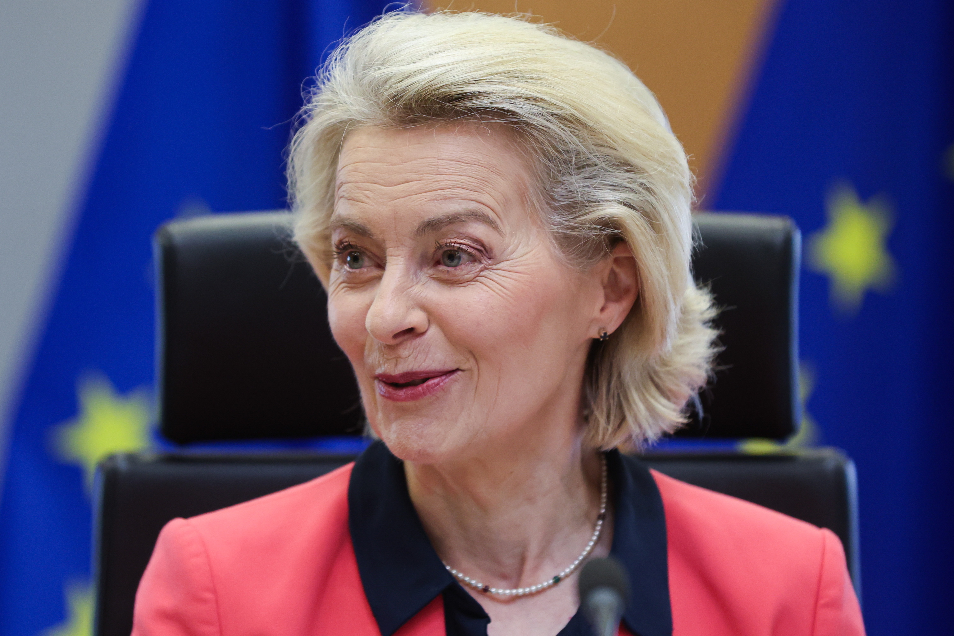 La presidente de la Comisi�n Europea, Ursula von der Leyen, este martes en Bruselas.