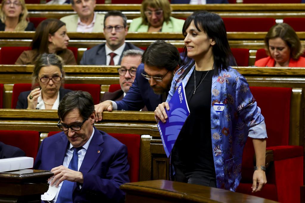 La presidenta de Alian�a Catalana, S�lvia Orriols, en el Parlament.