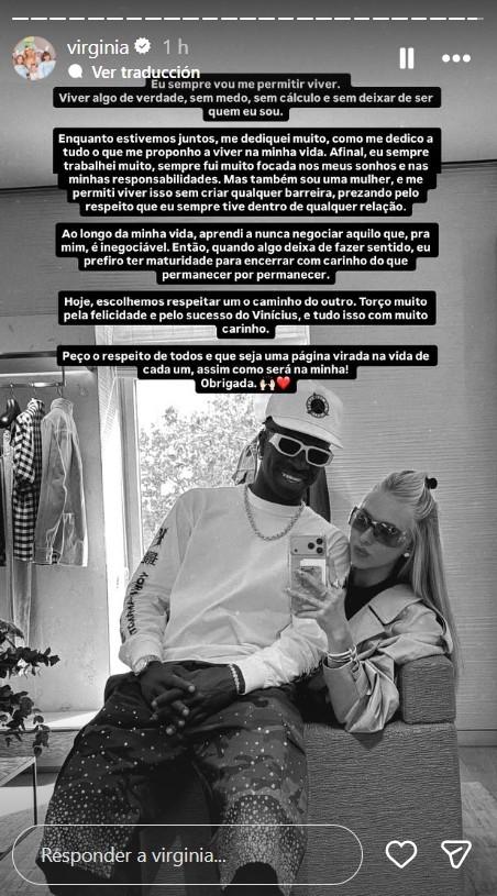 Captura de pantalla del perfil de Instagram de Virginia Fonseca