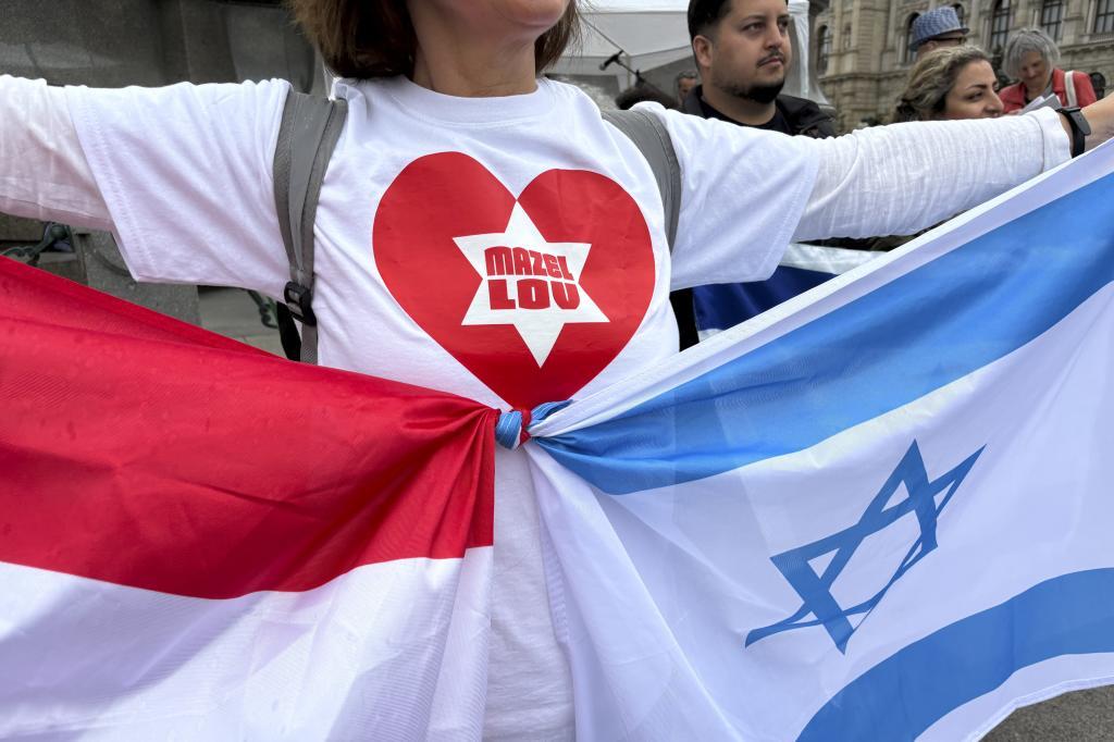 Una fan apoya la participaci�n de Israel en Eurovisi�n.