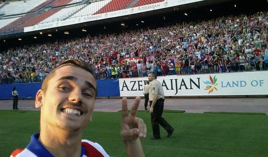 Selfie de Griezmann en su presentación.