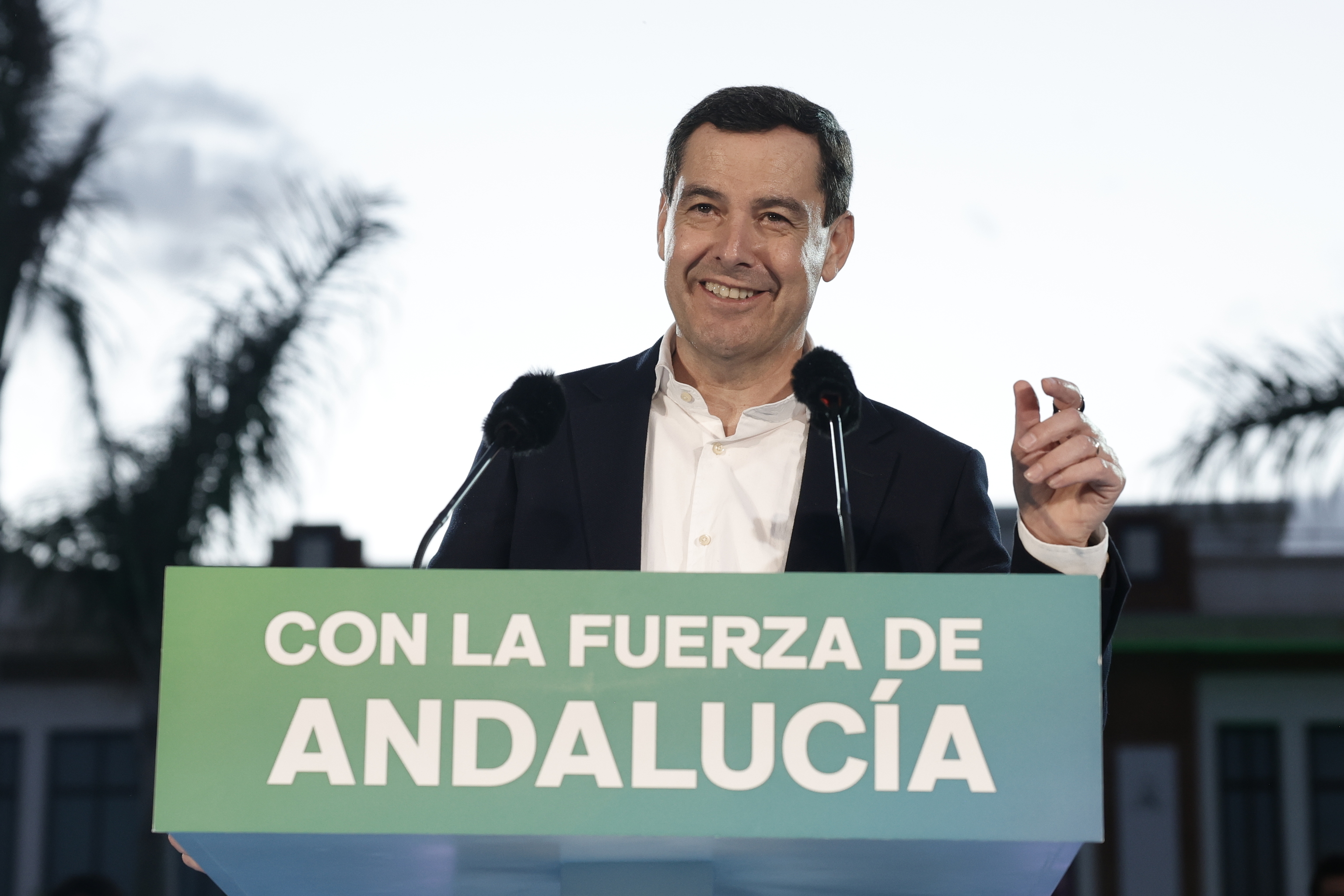 El presidente andaluz y aspirante a la reelecci�n, Juanma Moreno Bonilla