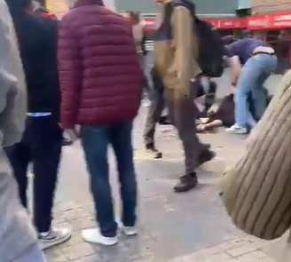 El incidente en plena calle
