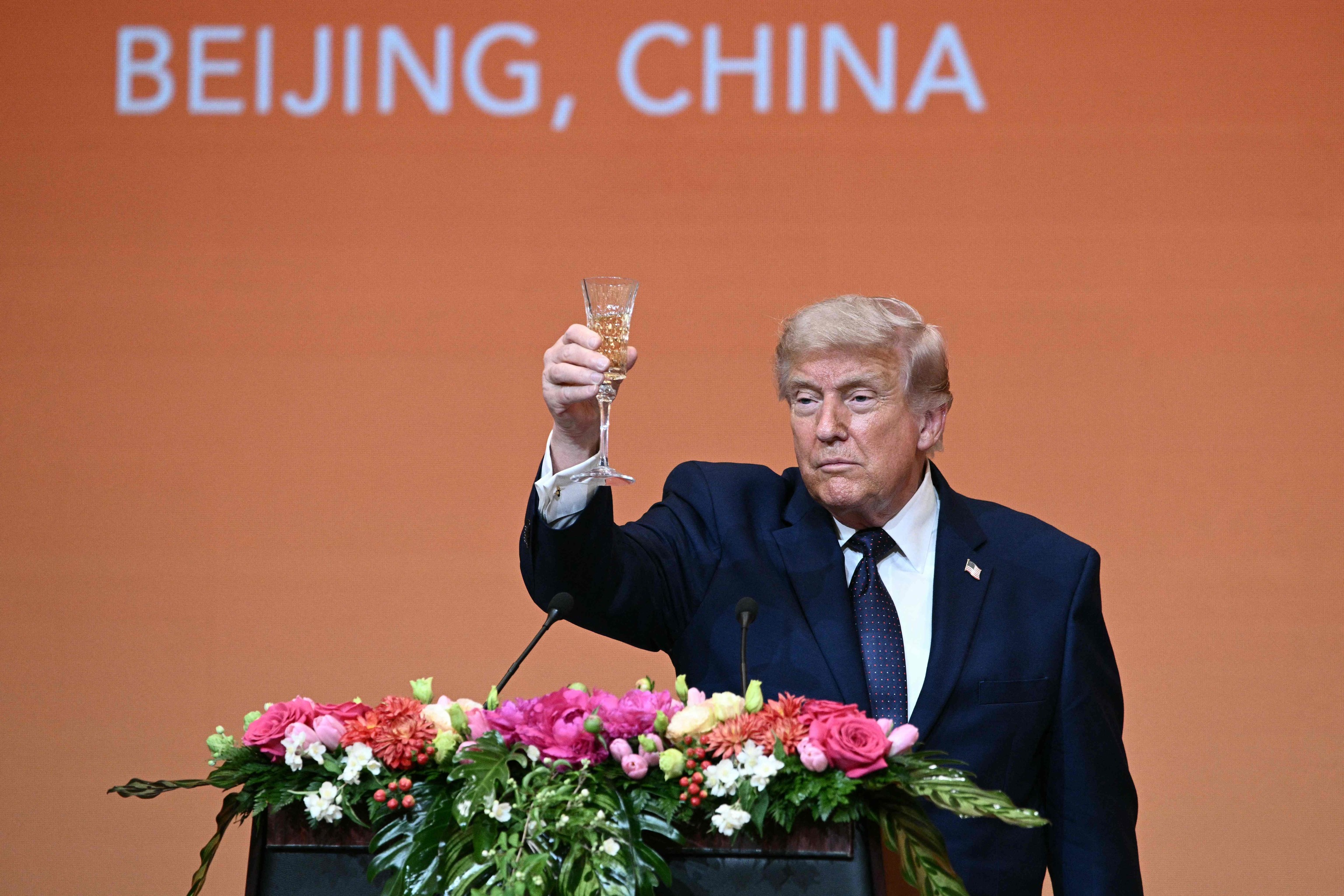 El presidente Trump en China.