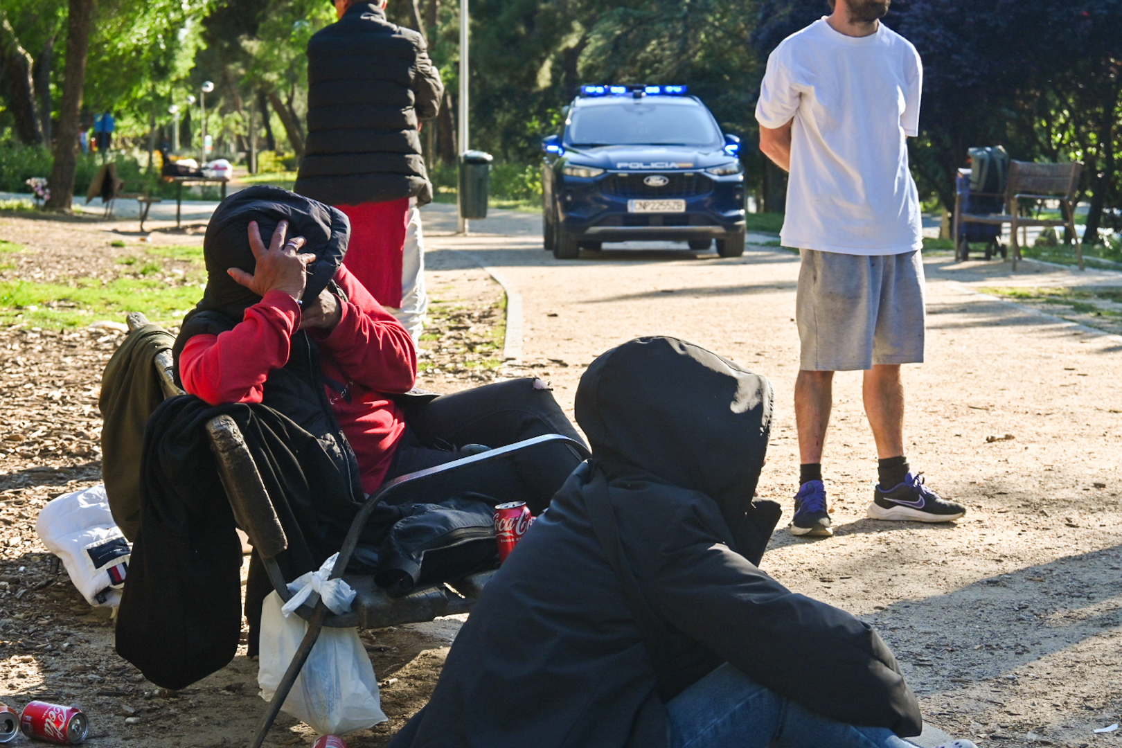 Drogodependientes en parque Para�so.