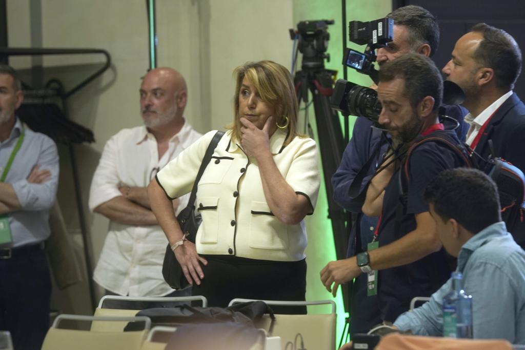 La ex presidenta andaluza Susana D�az, durante la comparecencia de Montero.