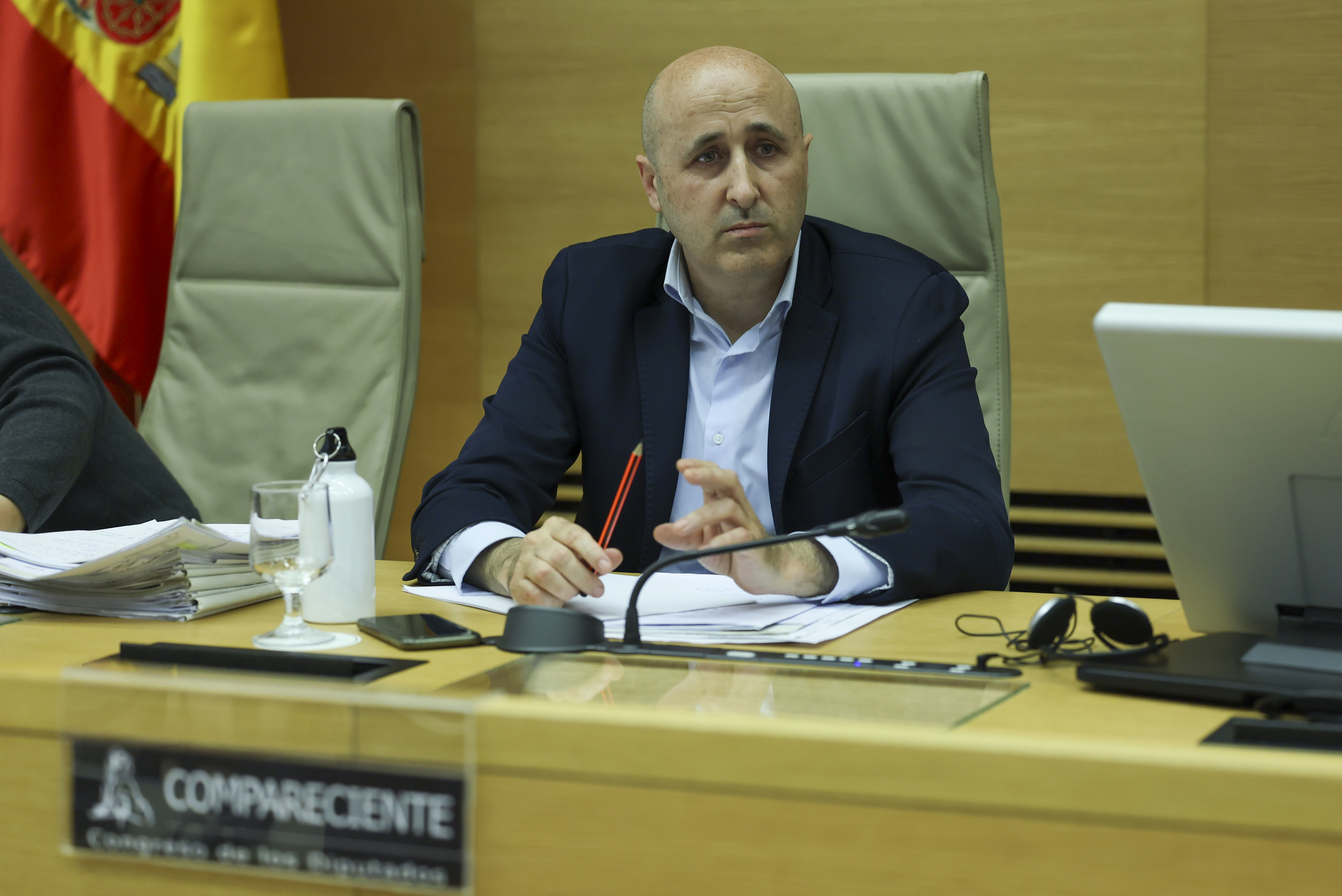 Miguel Polo, presidente de la CHJ, en el Congreso.