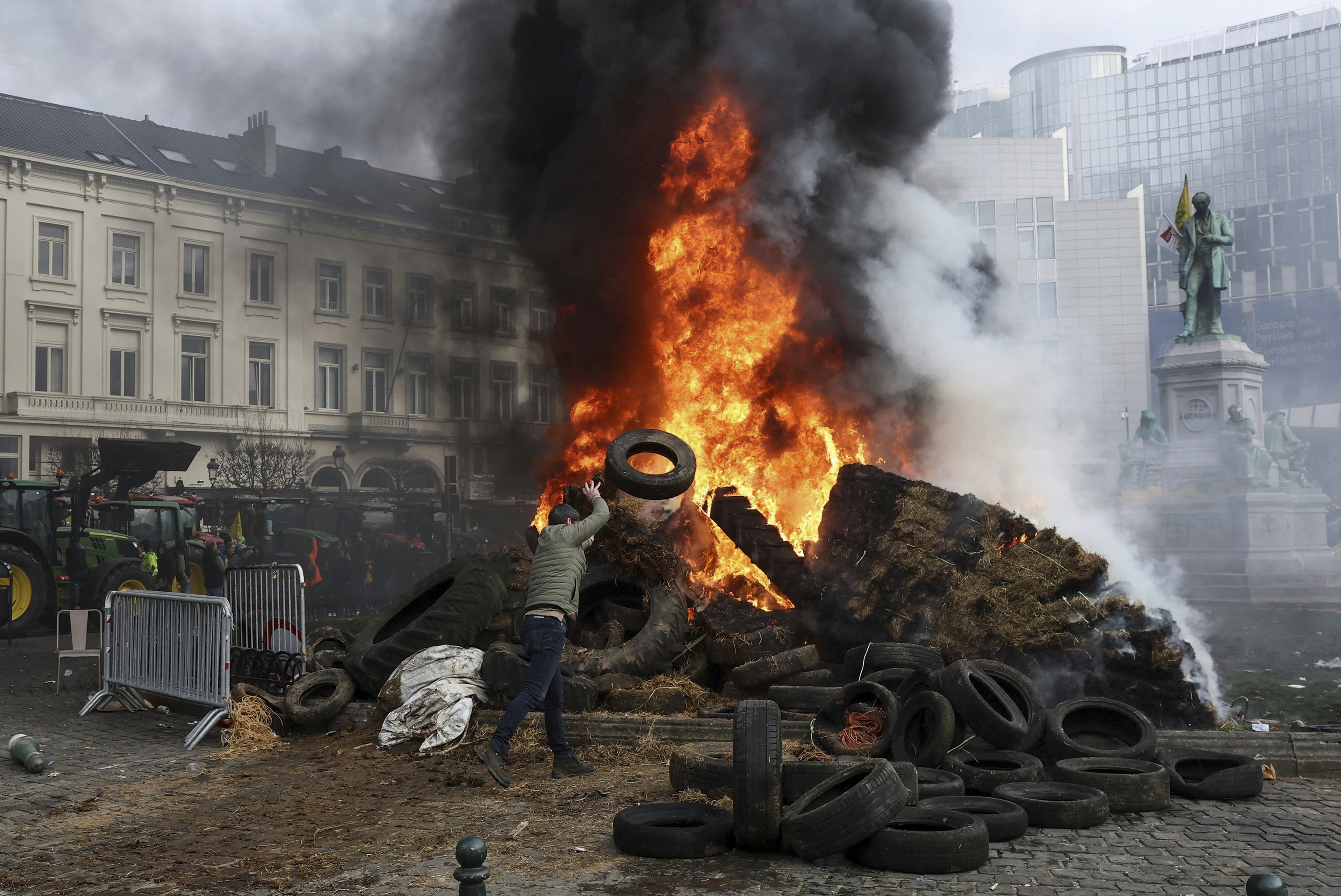 Manifestaci�n de agricultores el pasado mes de enero en Bruselas.