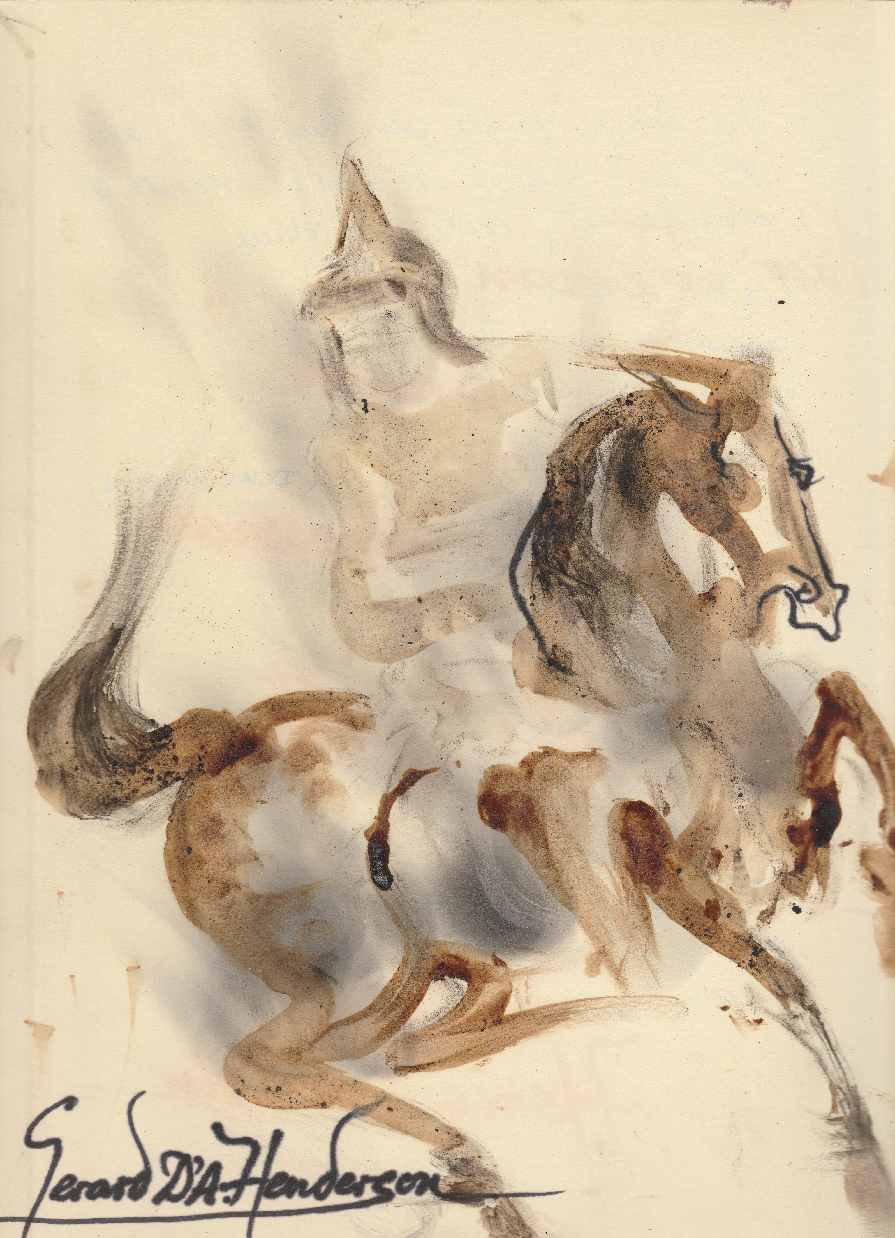 Dibujo de Ralph Steadman en el libro de visitas de Can Llu�s.