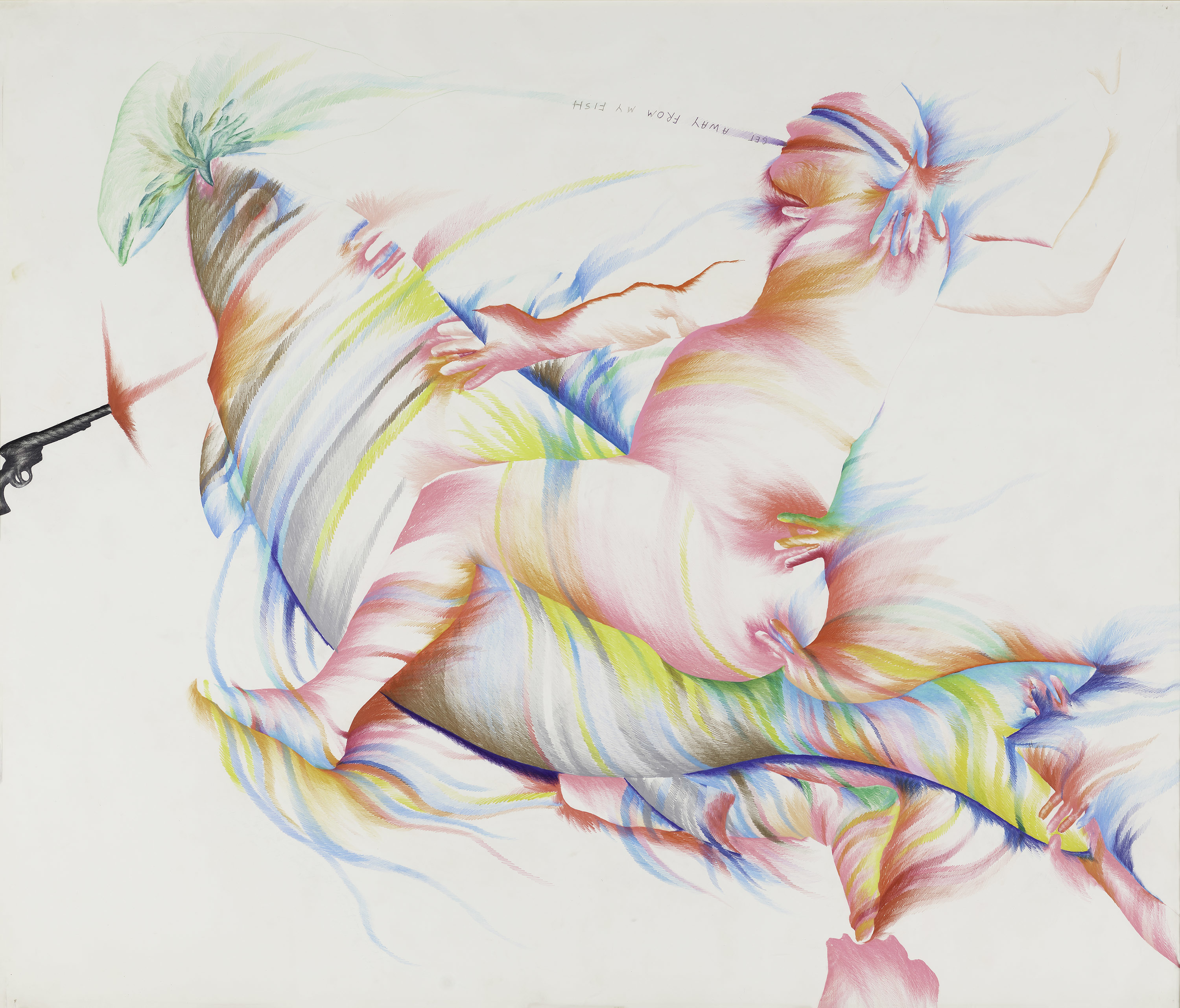 Dibujo a l�piz titualdo 'Get Away From My Fish' (1975).