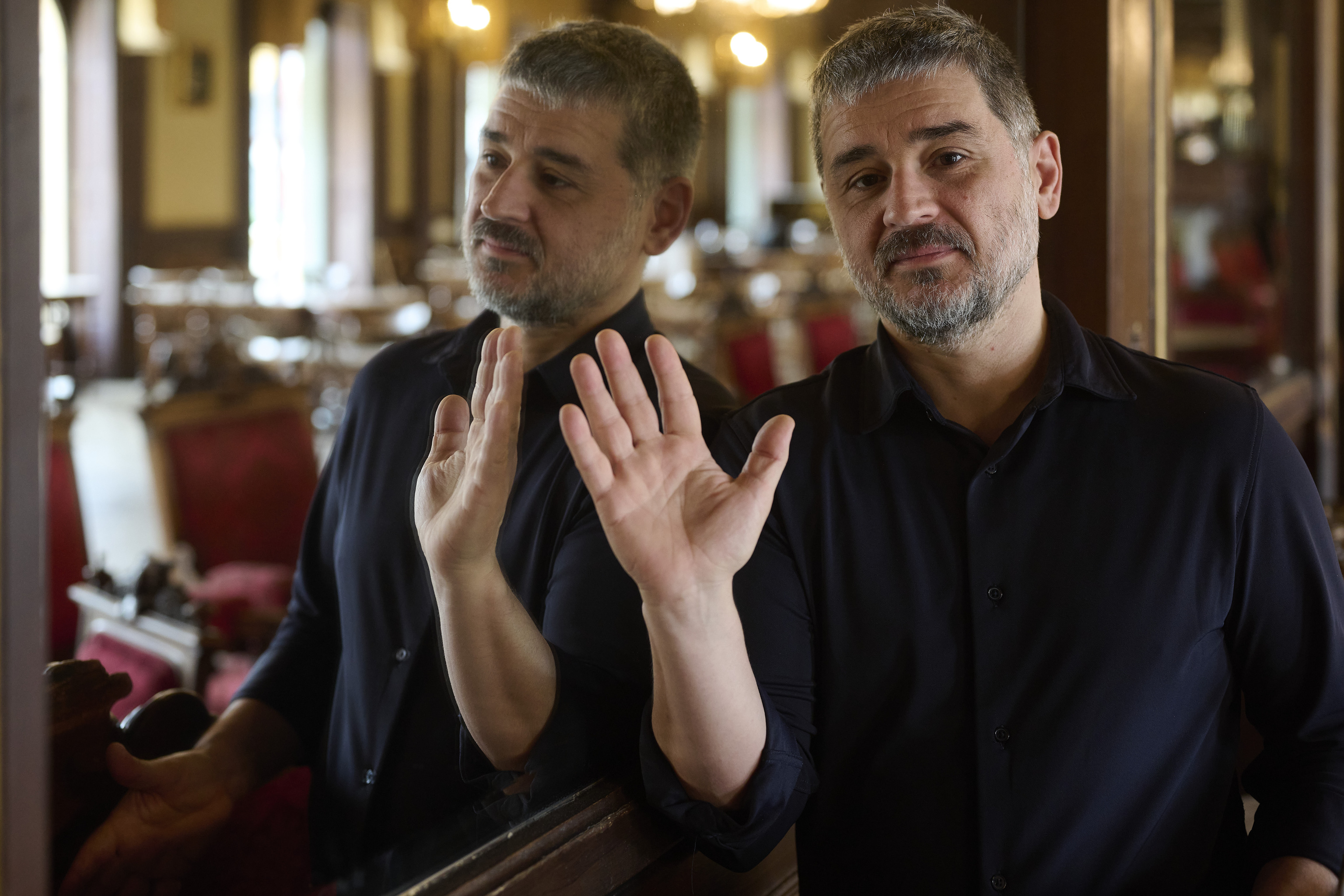 Natxo López en el casino de Pamplona