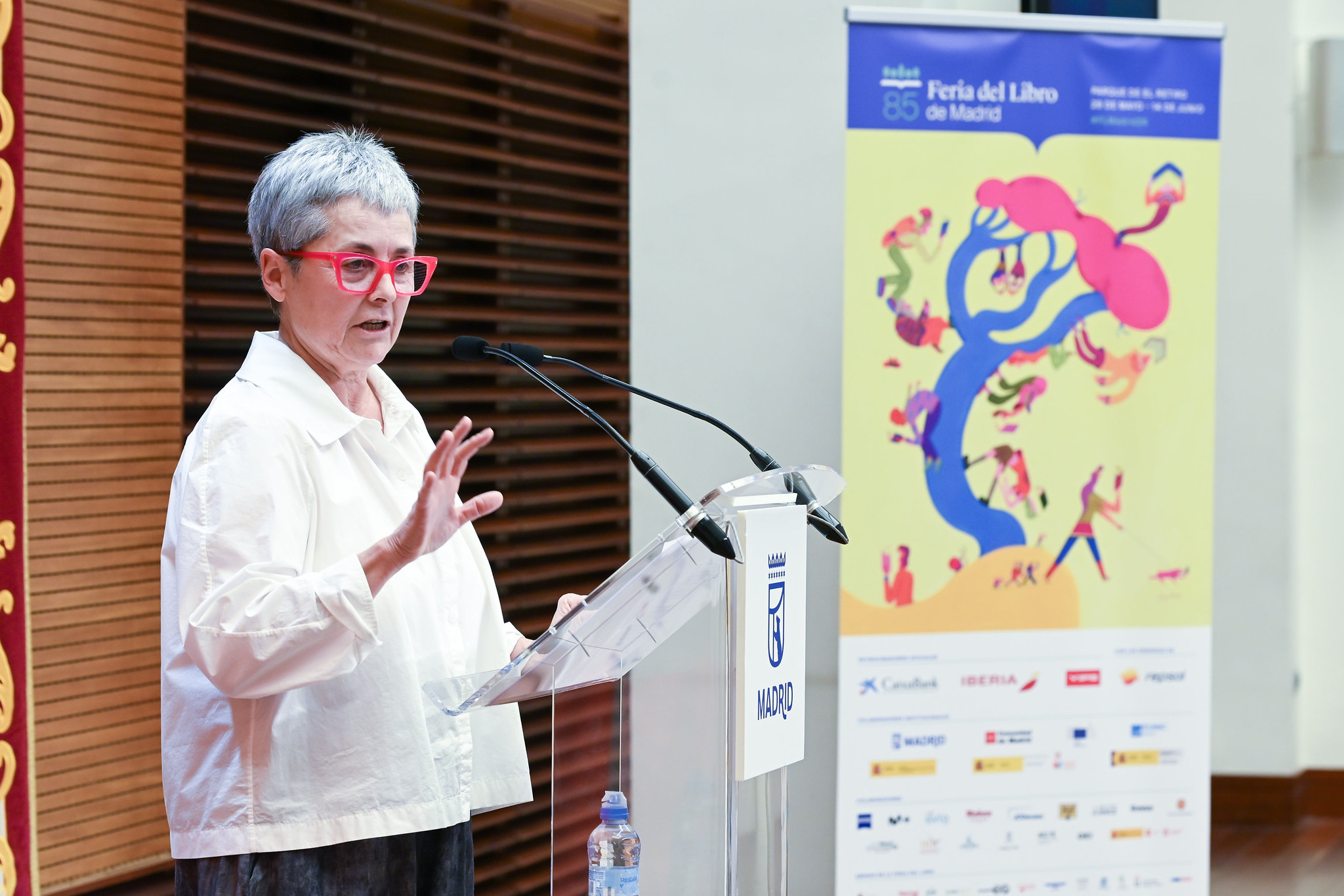 La directora Eva Or�e, presenta ayer, en Cibeles, la 85� edici�n.