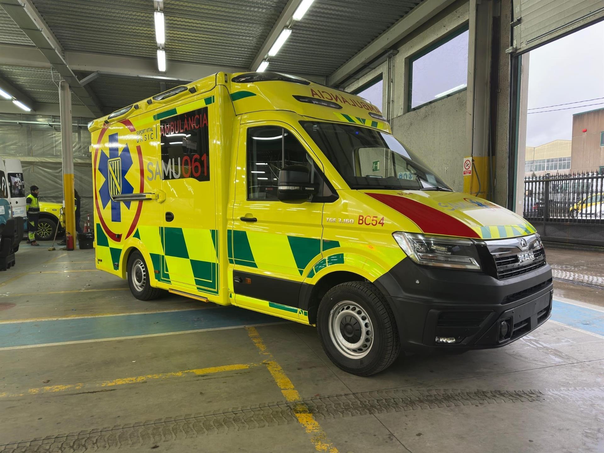 Una ambulancia del Samu 061 en Mallorca.