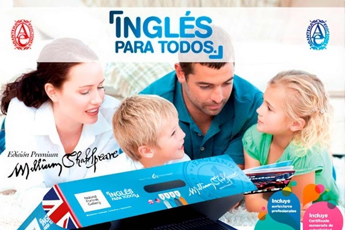 Anuncio del curso de ingl�s presuntamente pirateado y comercializado por los acusados.