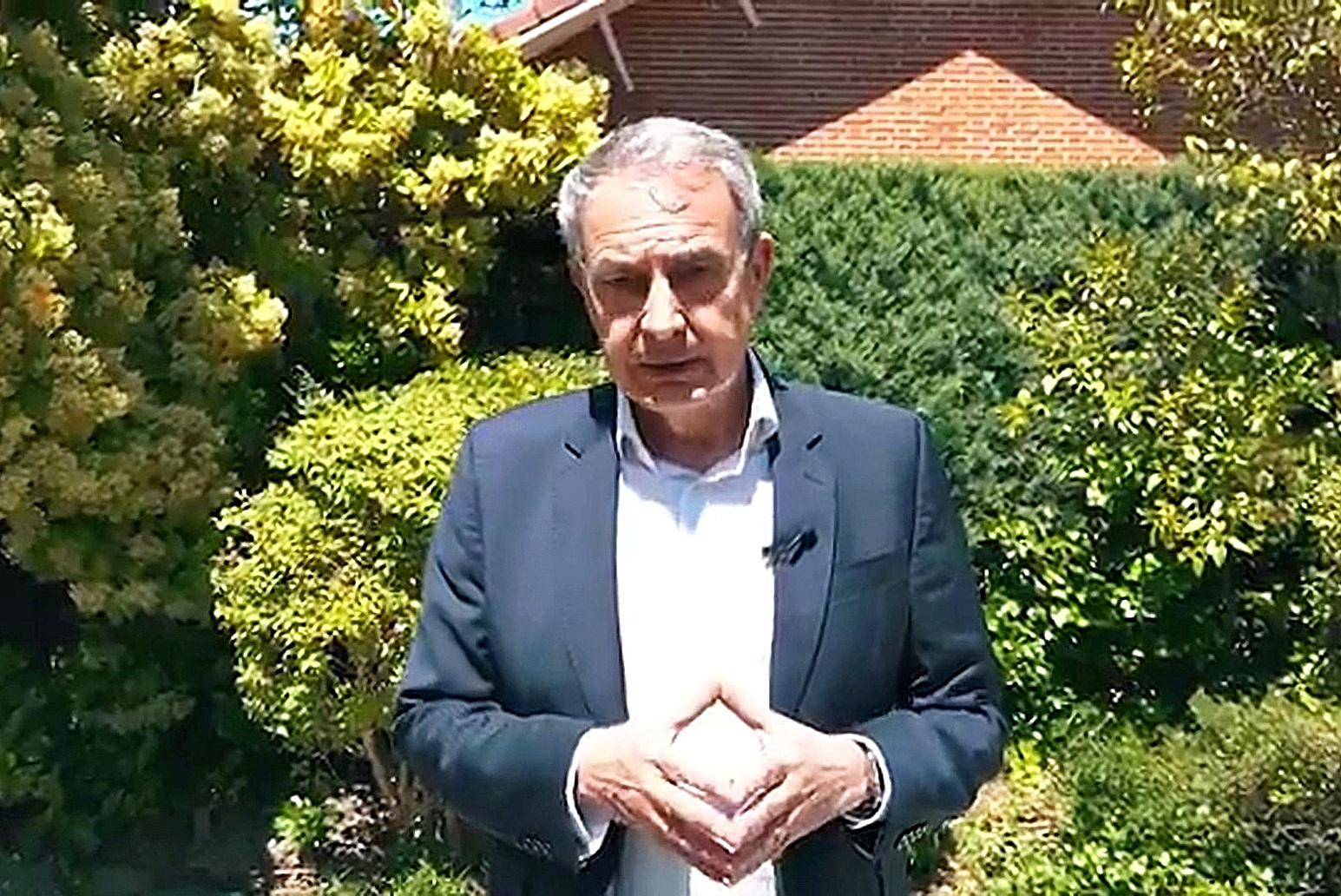 Captura del v�deo difundido el martes por el ex presidente Jos� Luis Rodr�guez Zapatero en el que mantiene su inocencia en el 'caso Plus Ultra'.