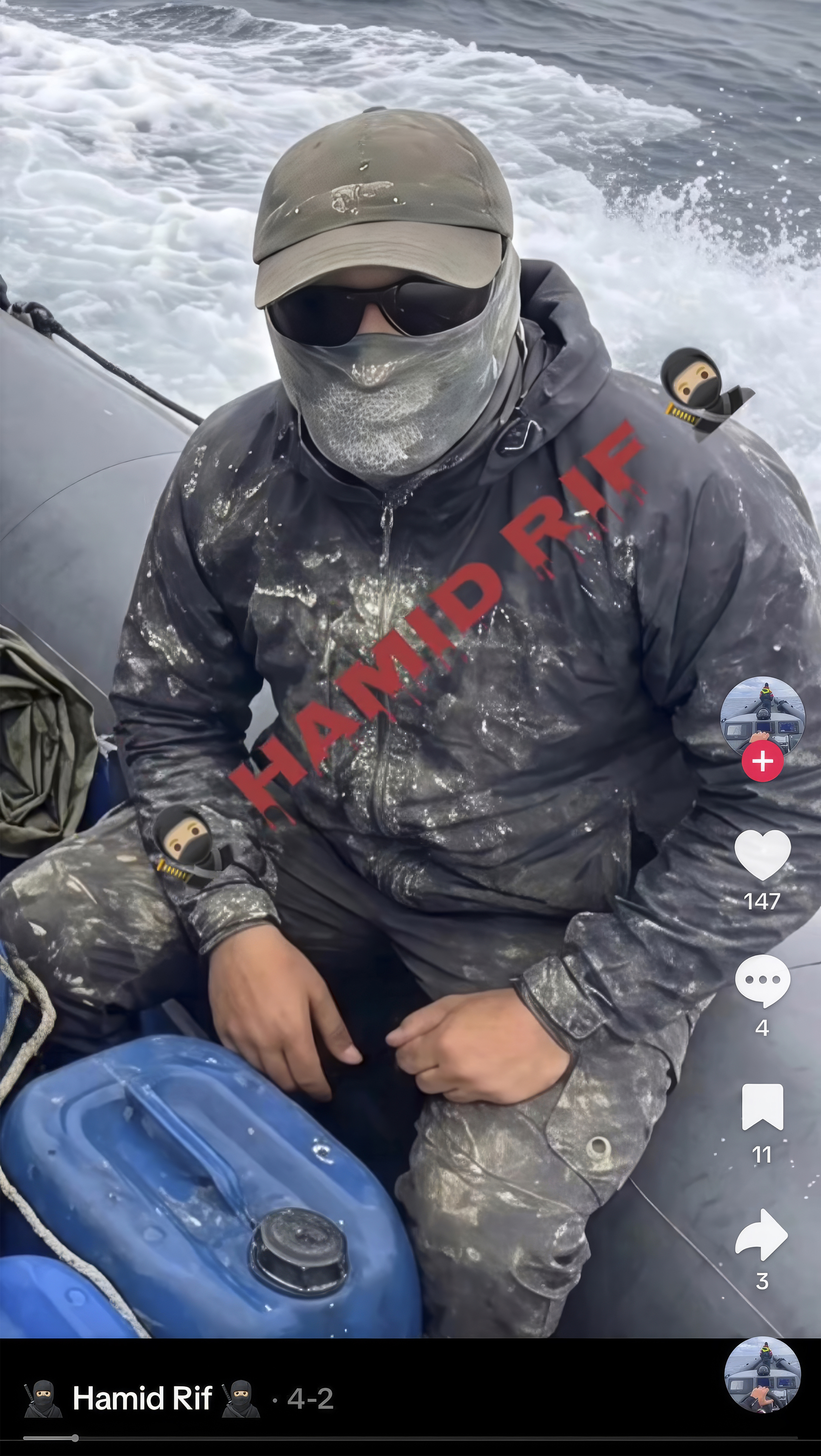 Este presunto narcotraficante apareció en otra reciente publicación de TikTok.