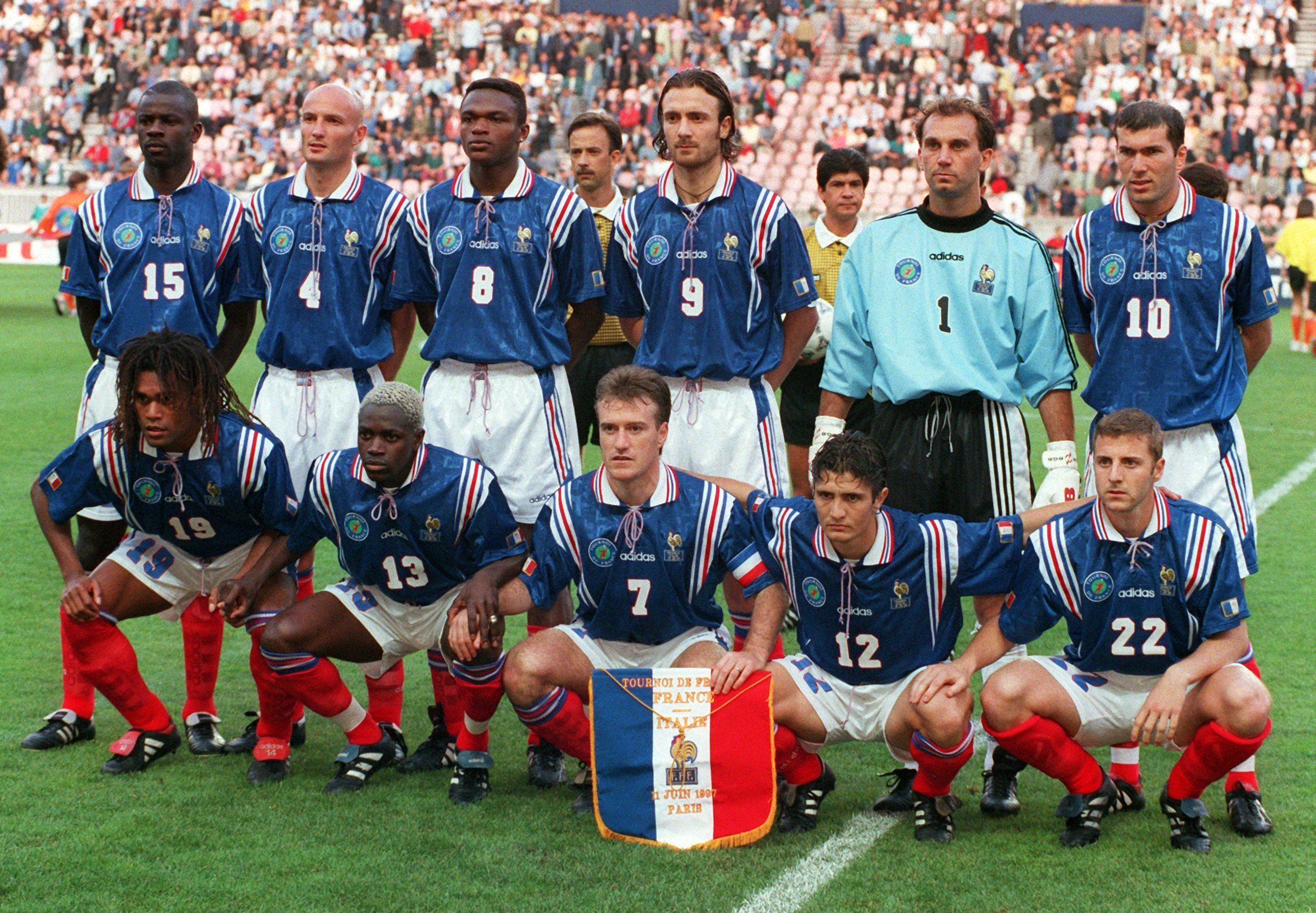 El equipo de Francia, antes del primer partido, el 11 de junio.
