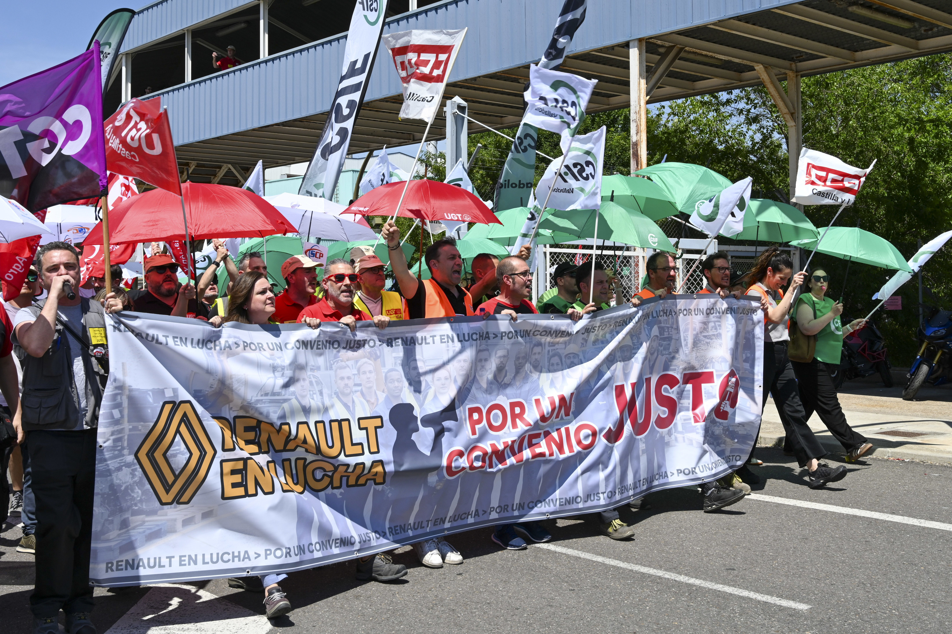 Protesta de trabajadores de Renault, este mes de mayo.