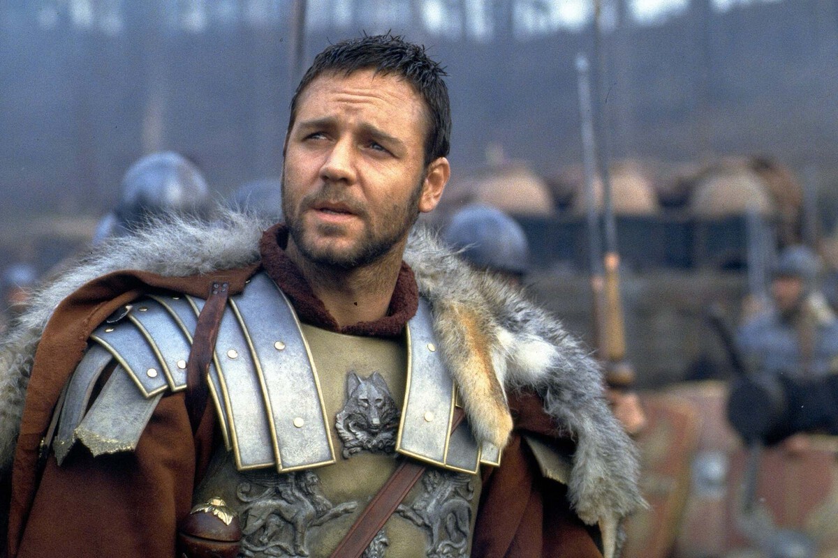 Russell Crowe en un fotograma de Gladiator