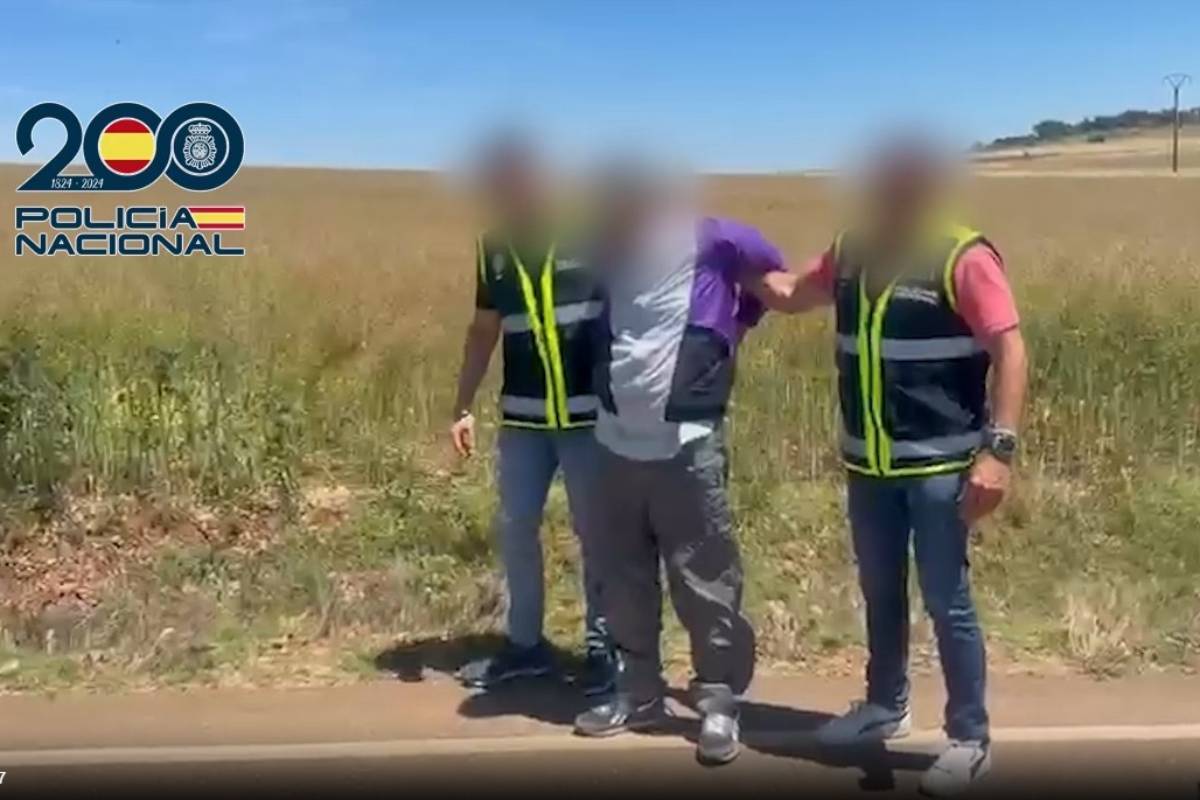 El asesino del cantaor, tras ser detenido.