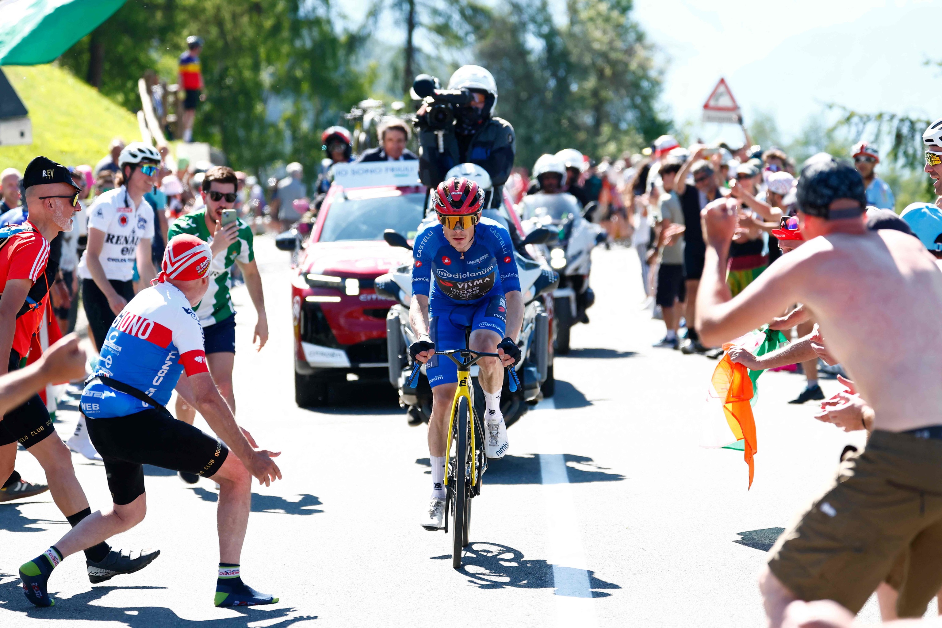 Jonas Vingegaard, en la subida al puerto de Pila.
