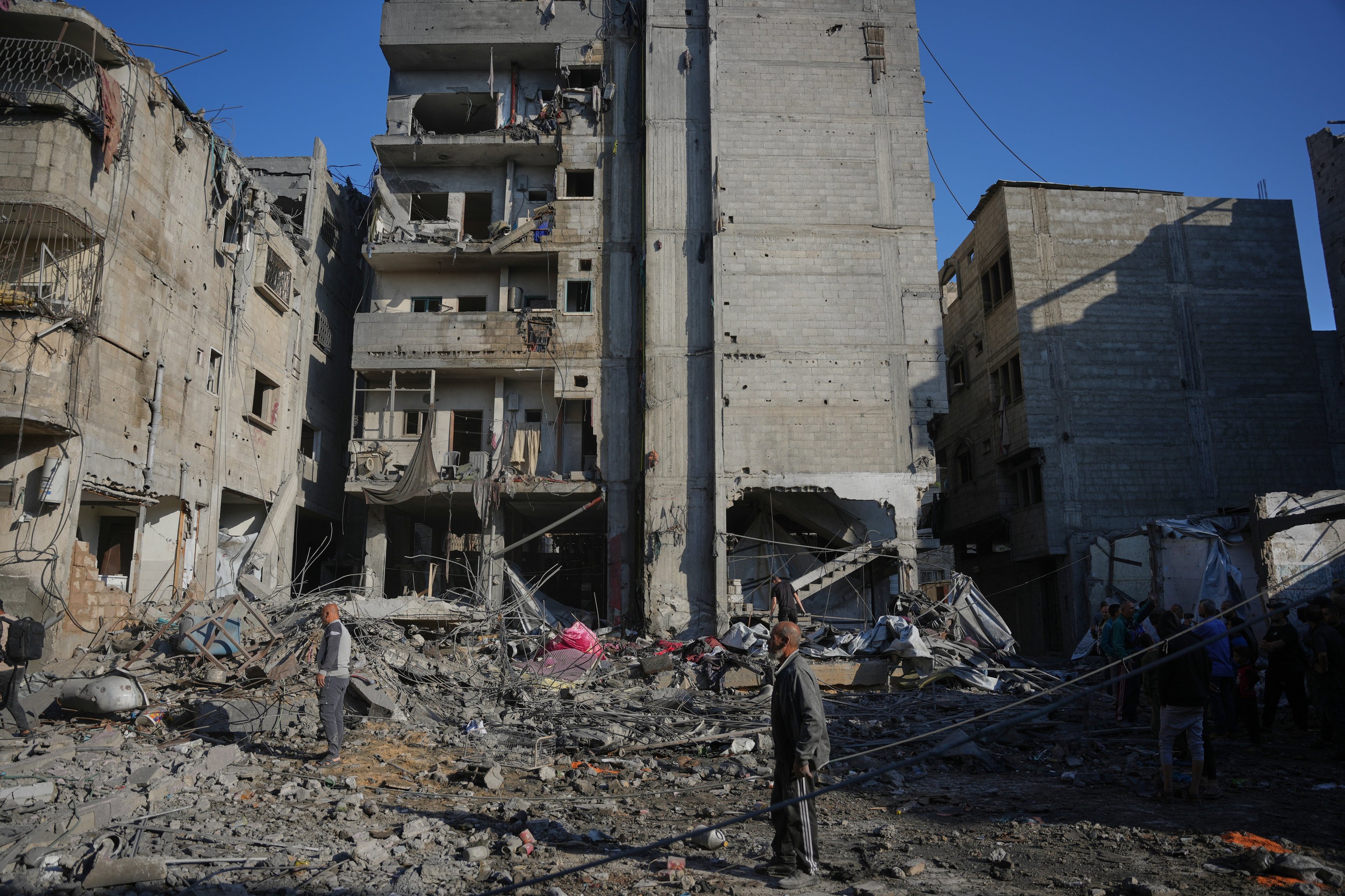 Una zona residencial de Nuseirat atacada por Israel.