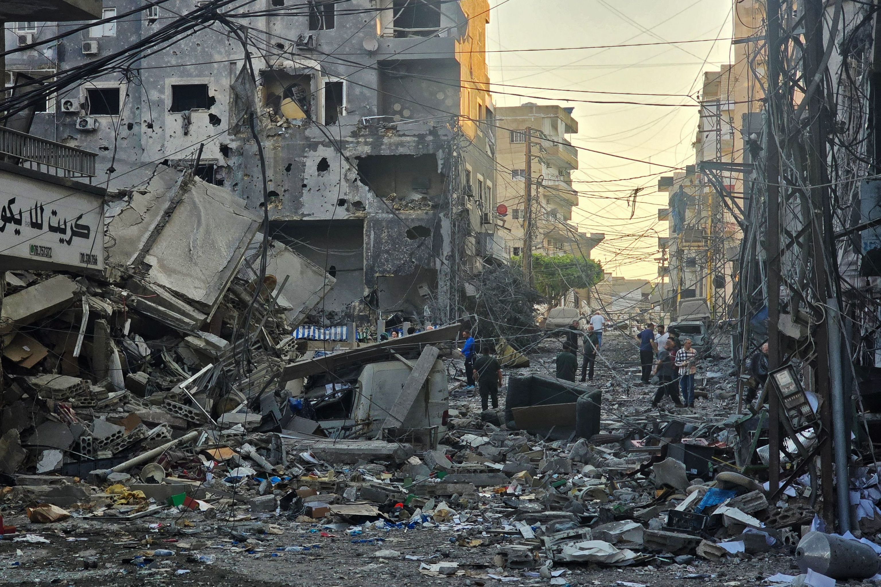 Edificios derruidos en el sur del Líbano tras un ataque de Israel.