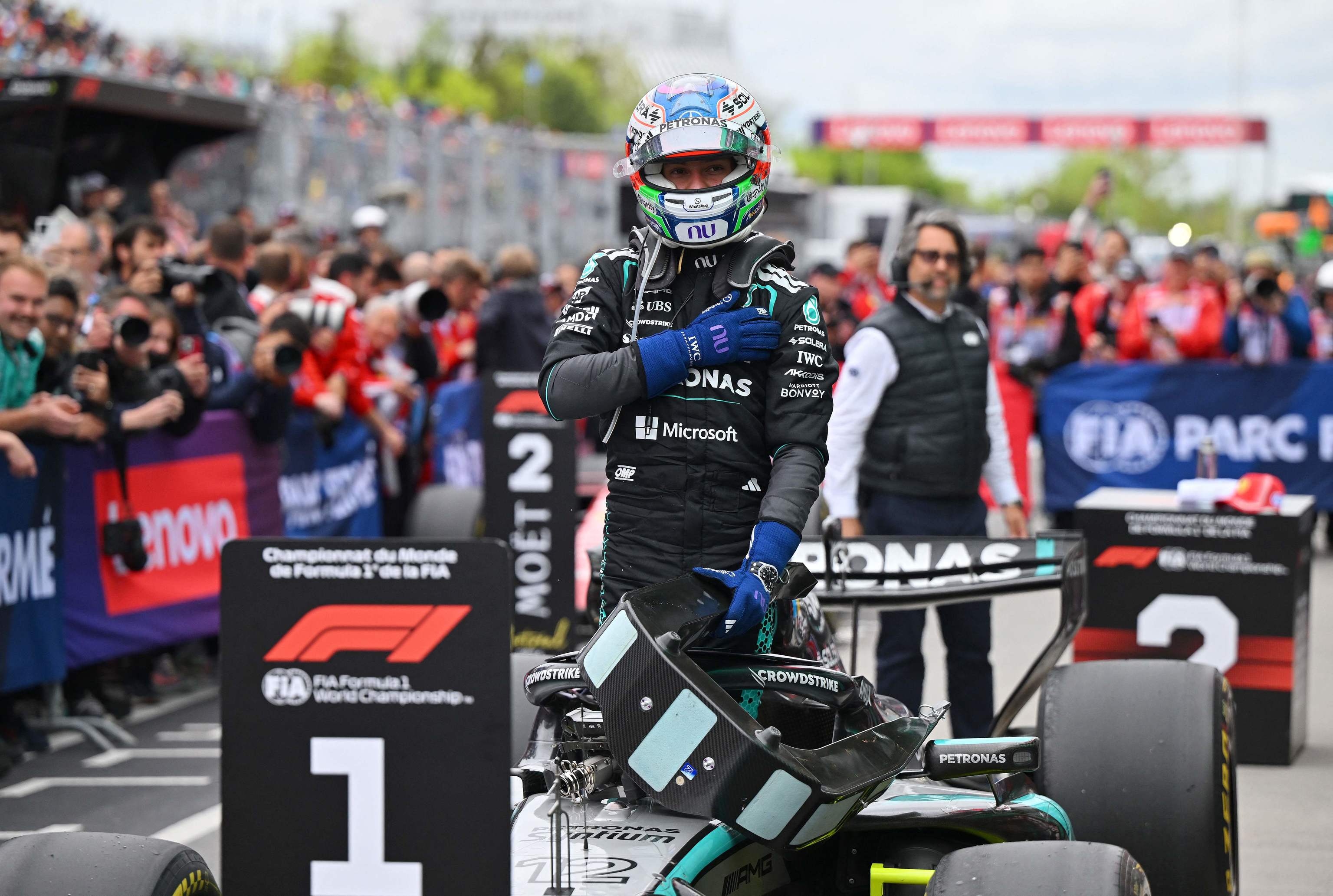 Kimi Antonelli, tras cruzar primero el GP de Canad�