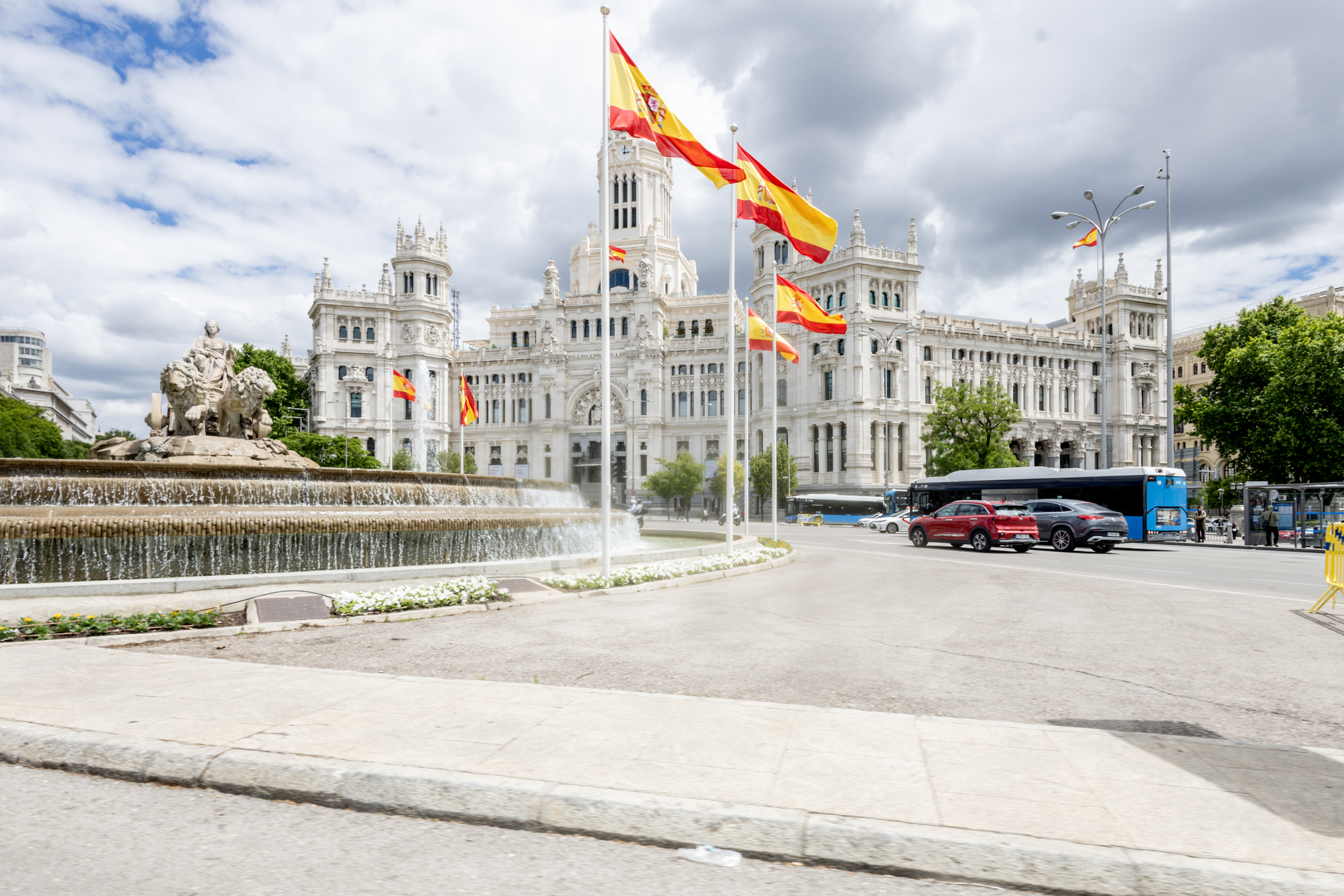 La Plaza de Cibeles donde hoy se inician los cortes de tr�fico.