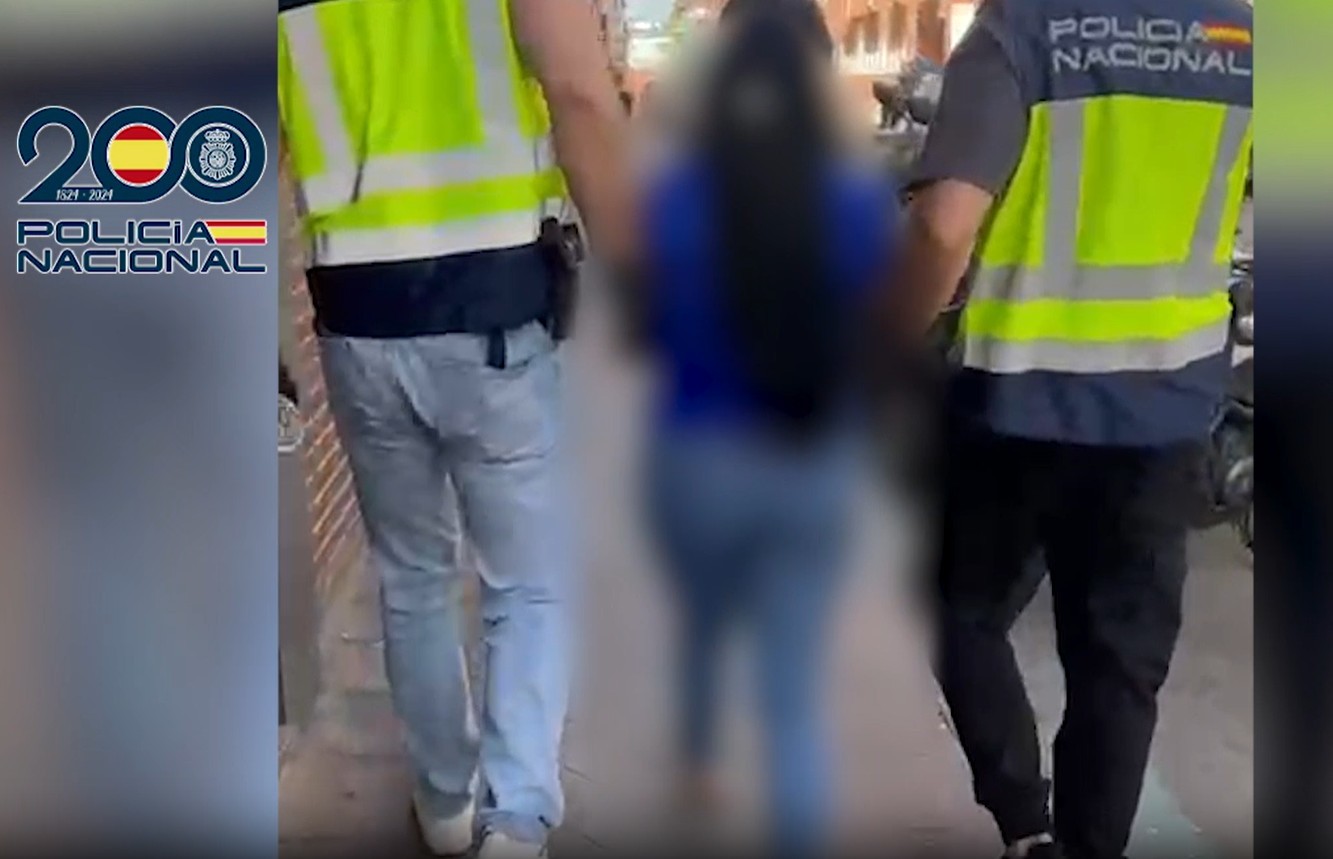 Una de las 11 personas arrestadas por Policía Nacional.