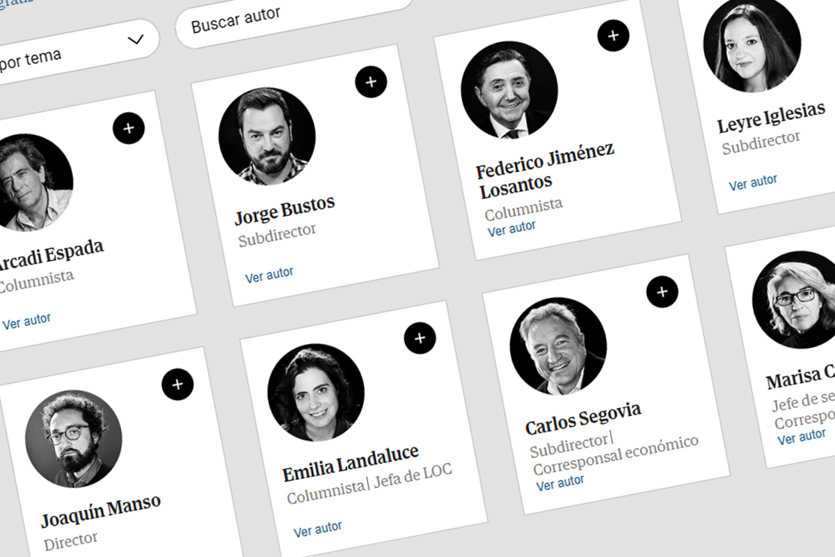 Sigue a tus firmas favoritas de EL MUNDO y recibe un e-mail cada vez que publiquen un art�culo