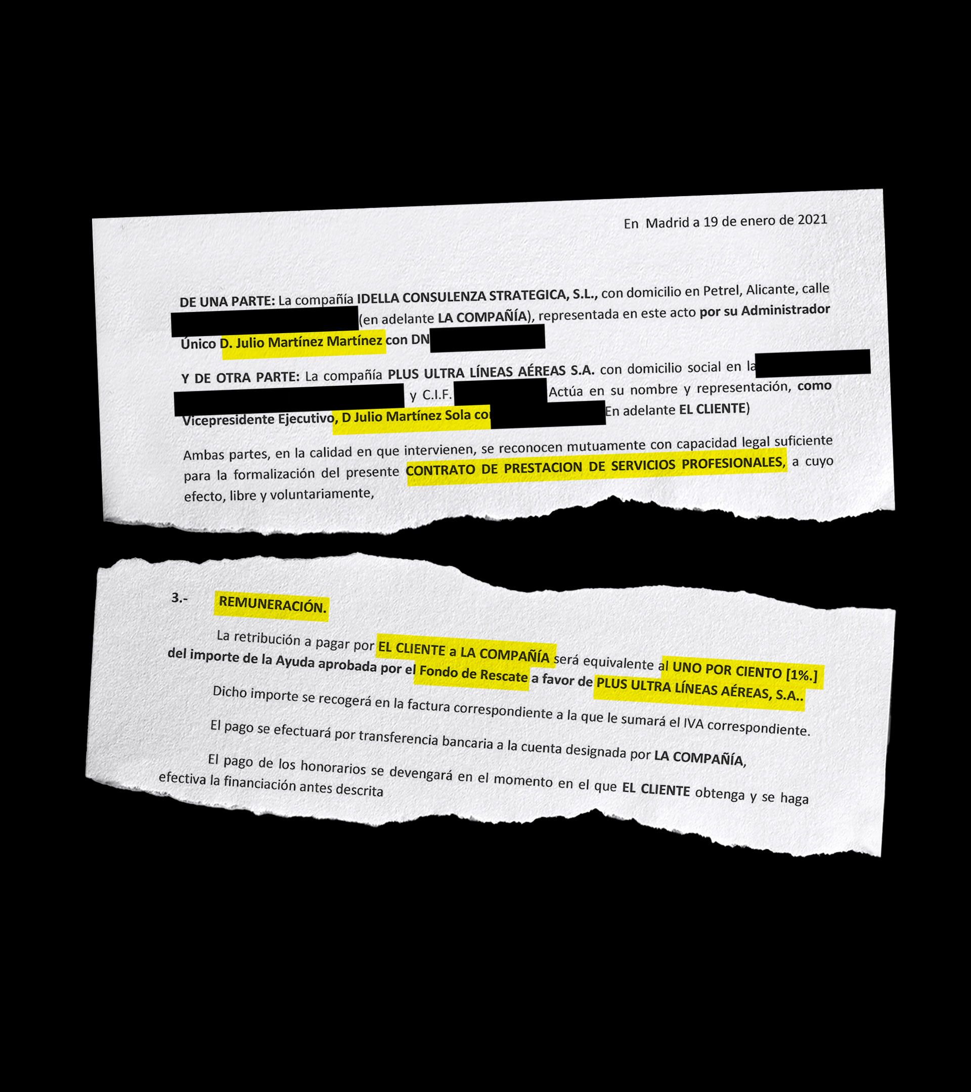 El contrato del 1% de comisi�n para el testaferro de Zapatero a cambio del rescate de Plus Ultra