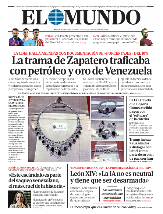 Portada de EL MUNDO del martes 26 de mayo de 2026