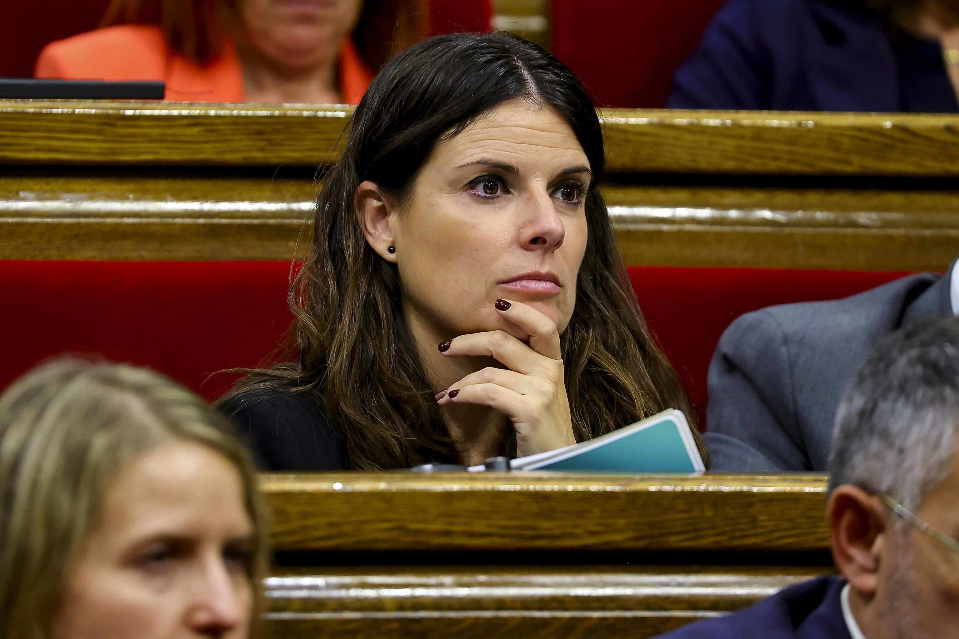 La l�der de Junts en el Parlament y vicepresidenta del partido, M�nica Sales.