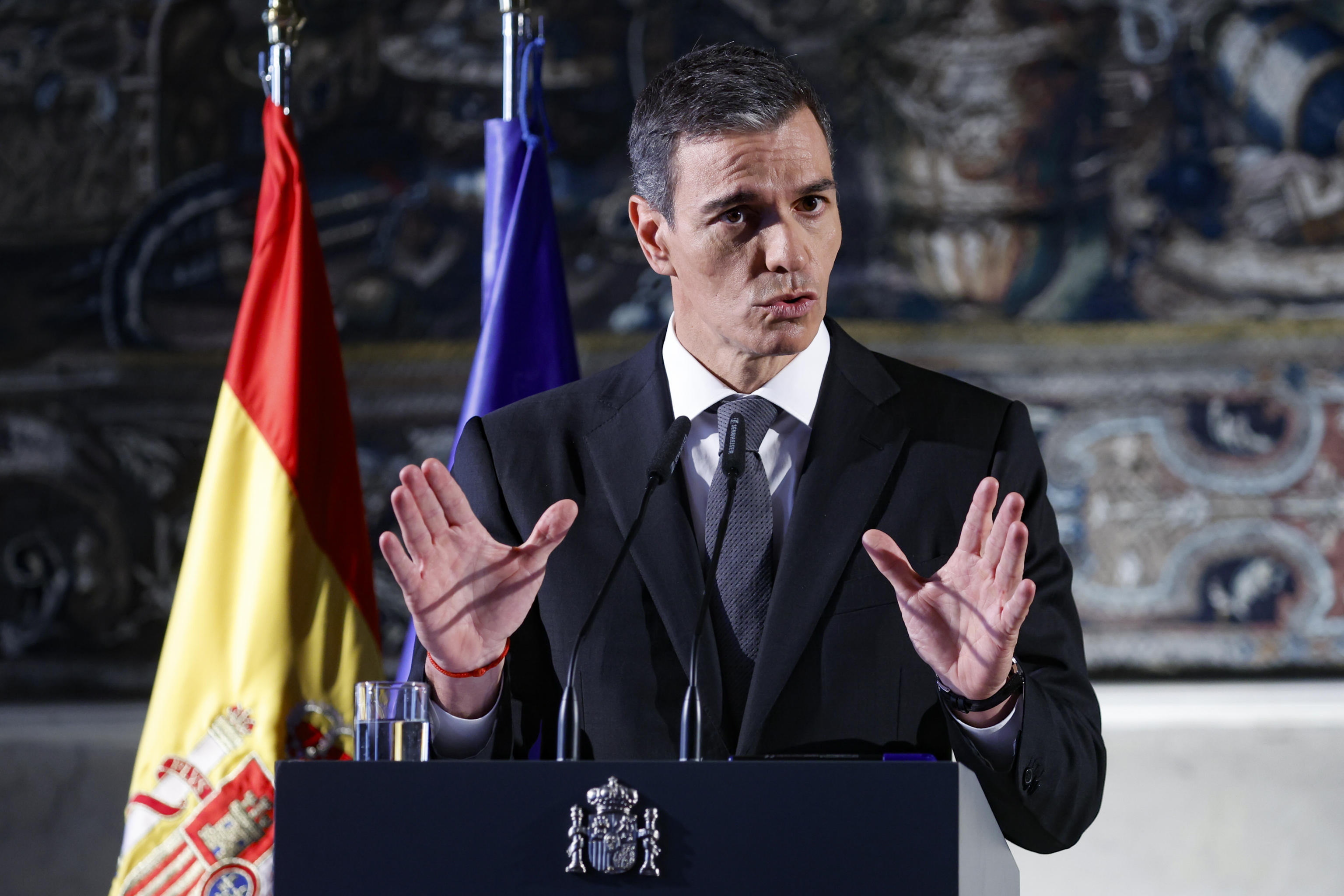 S�nchez, en su comparecencia ante los medios.