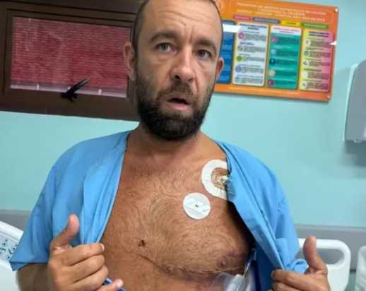 Fabiano Duarte Costa, tras salir de la UCI en el hospital de San José donde fue ingresado.
