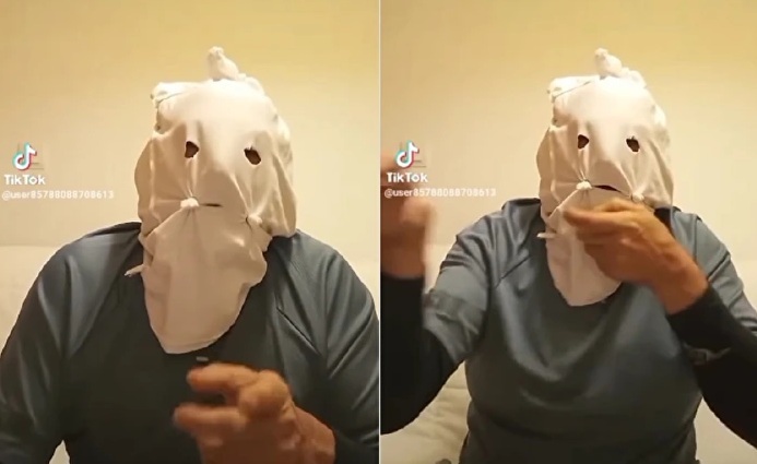 Capturas del vídeo en TikTok de Saúl el Viejo.