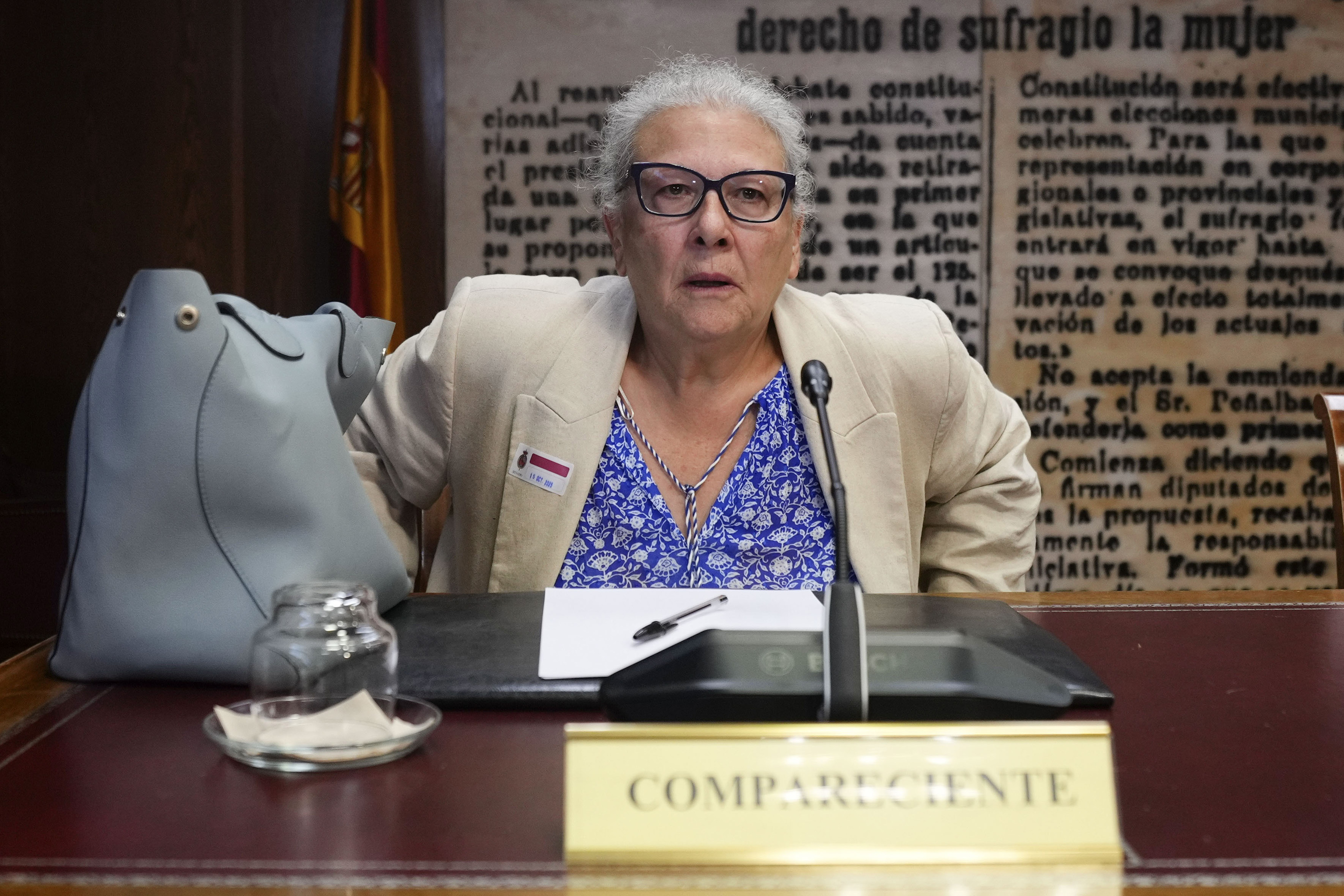 La empresaria Carmen Pano, en su declaración en la denominada 'Comisión Koldo' en el Senado, en octubre de 2025.
