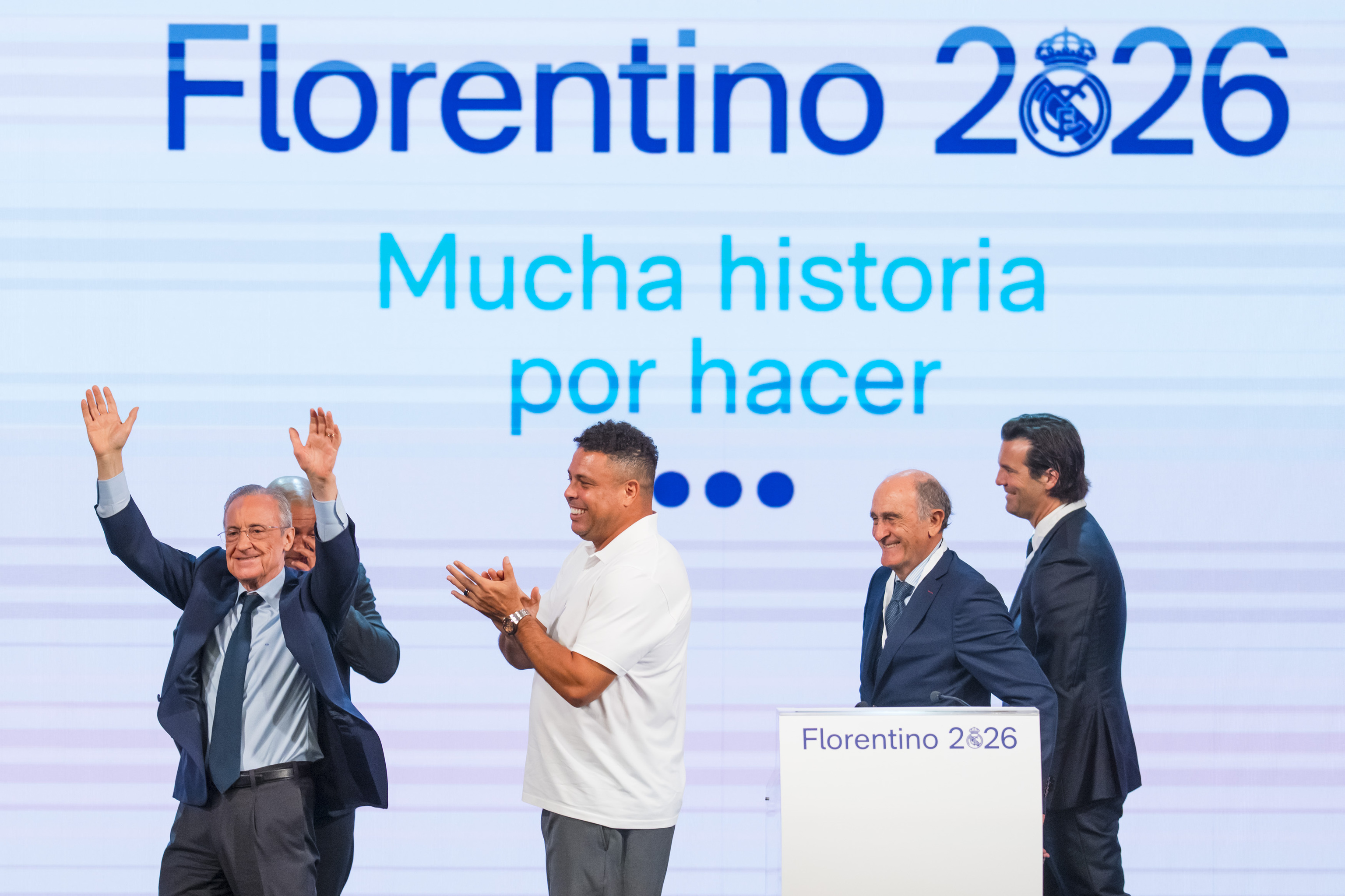 Florentino, en la presentación de su campaña.