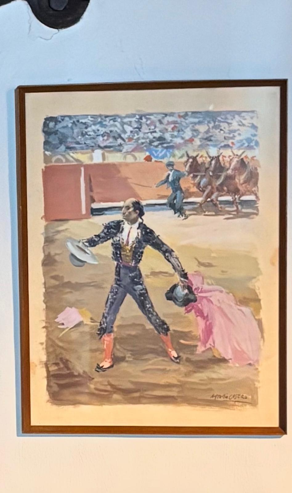 Fragmento de una obra de Antonio Casero sobre Rafael el Gallo, propiedad de Morante de la Puebla