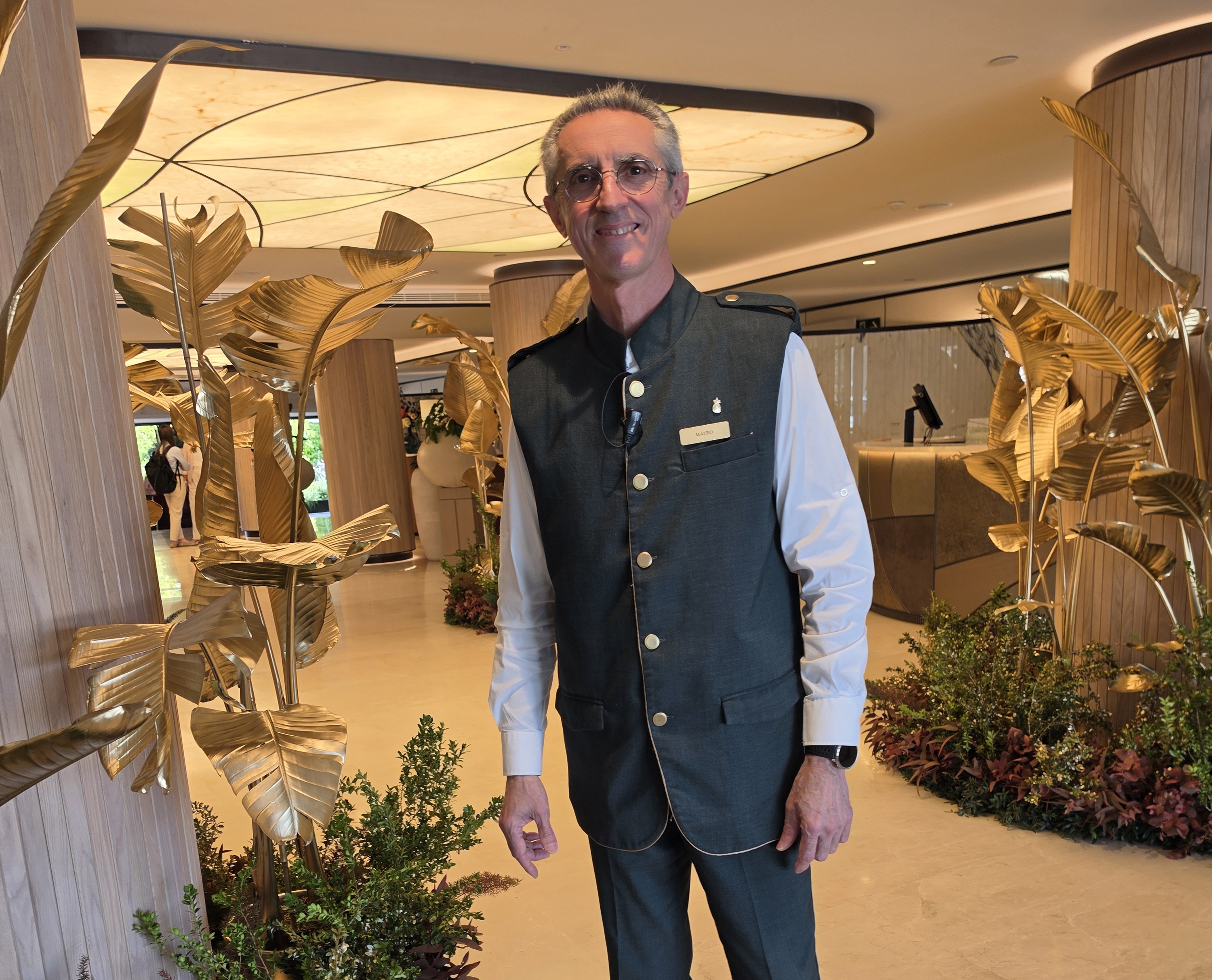 Mateo Aguilar, en el lobby del Don Carlos hace unos días.