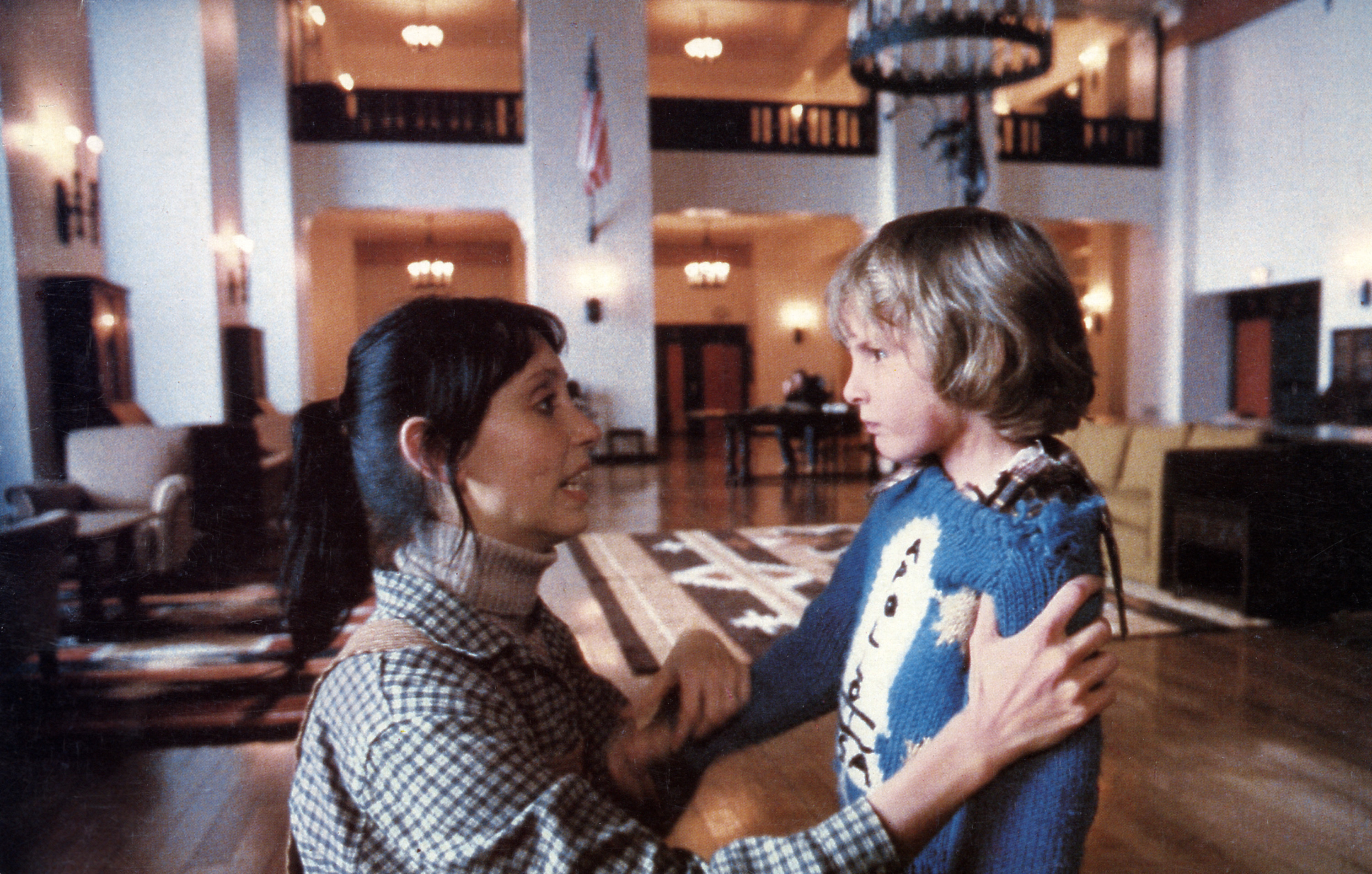 Junto a Shelley Duvall, en otra escena del filme.